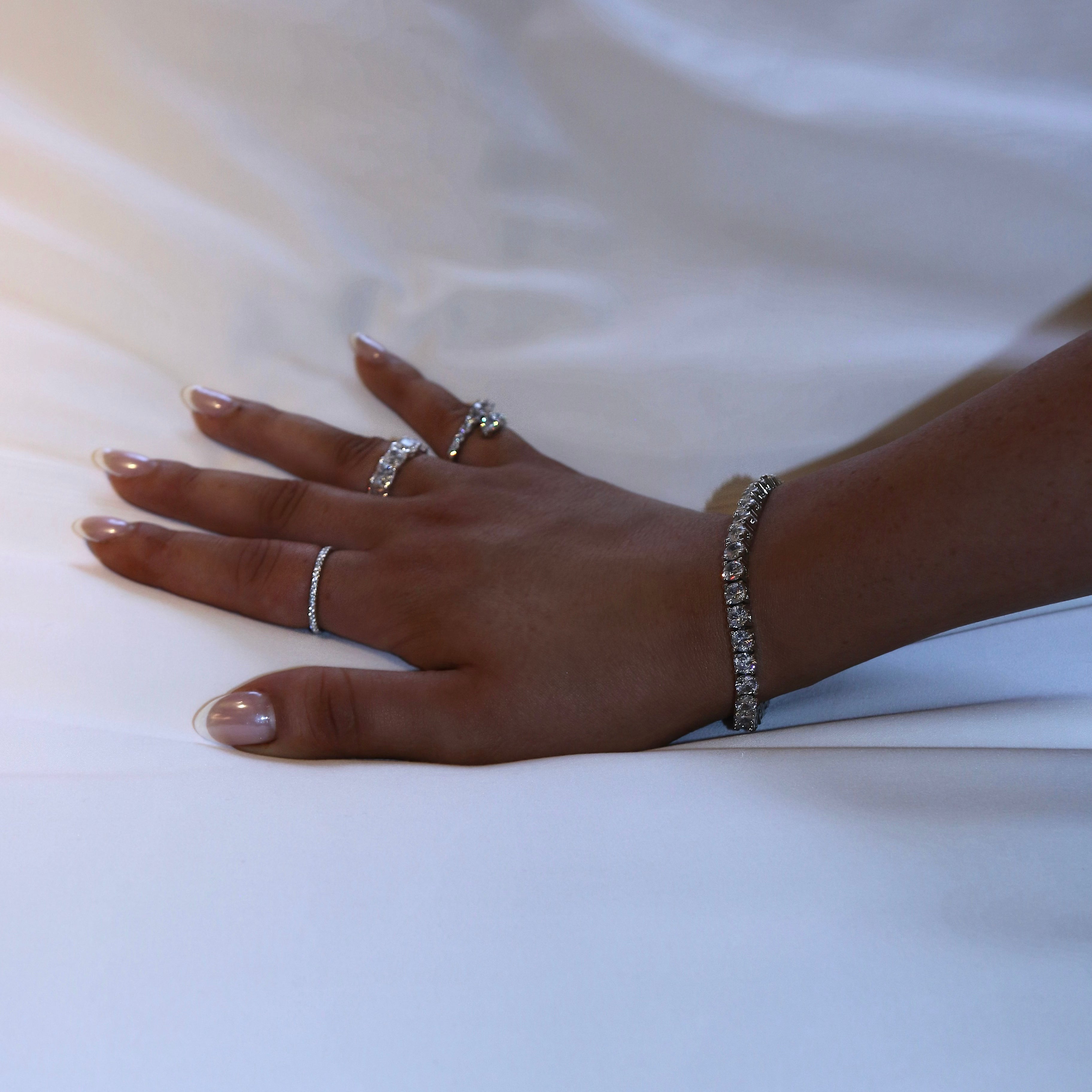 TATIANA TENNIS BRACELET - SILVER