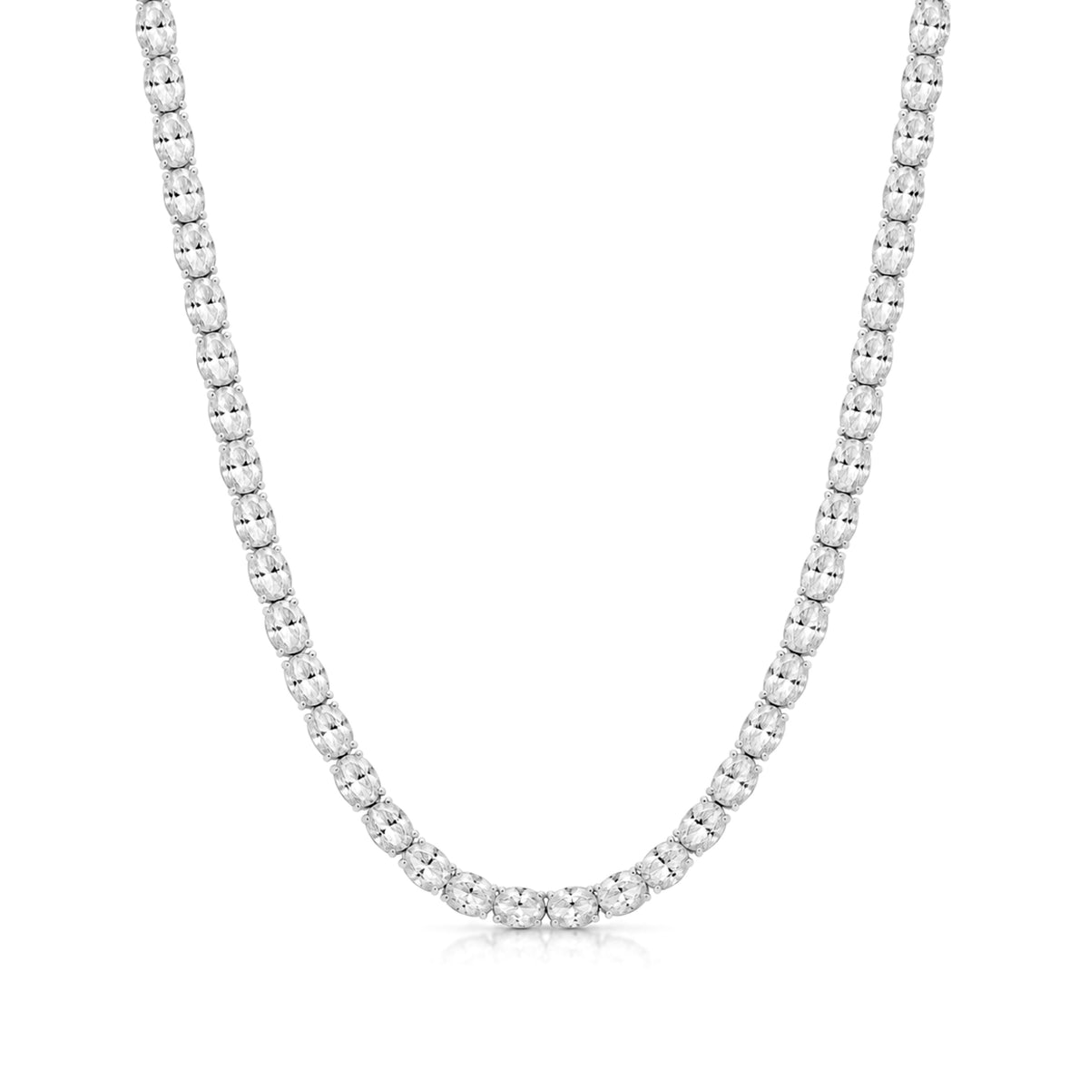 NINA TENNIS NECKLACE - SILVER