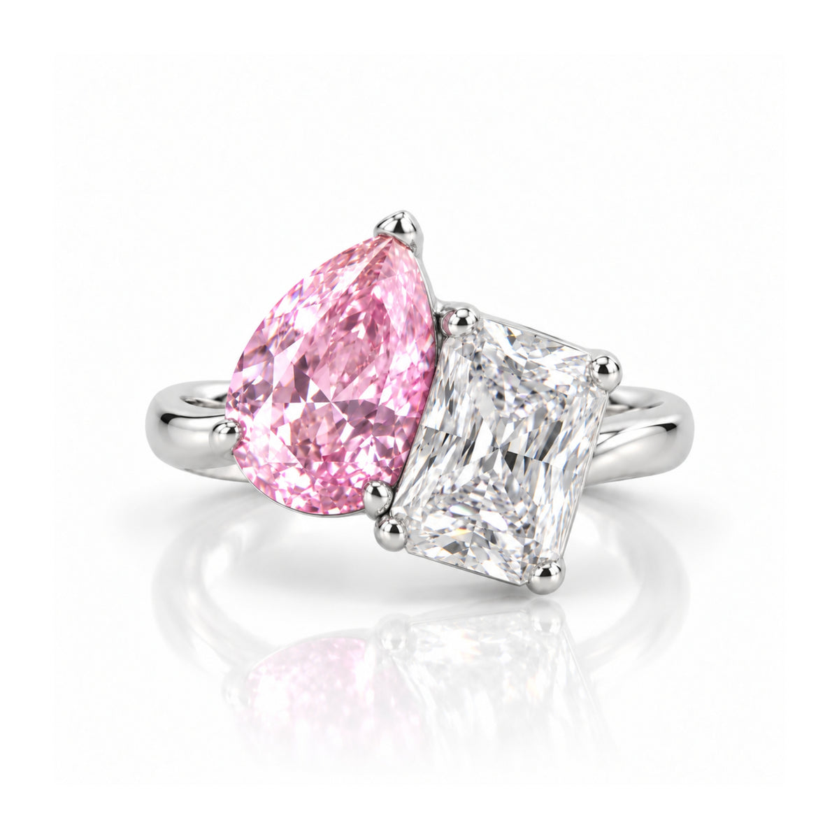 SHARPAY RING - SILVER/PINK CRYSTAL