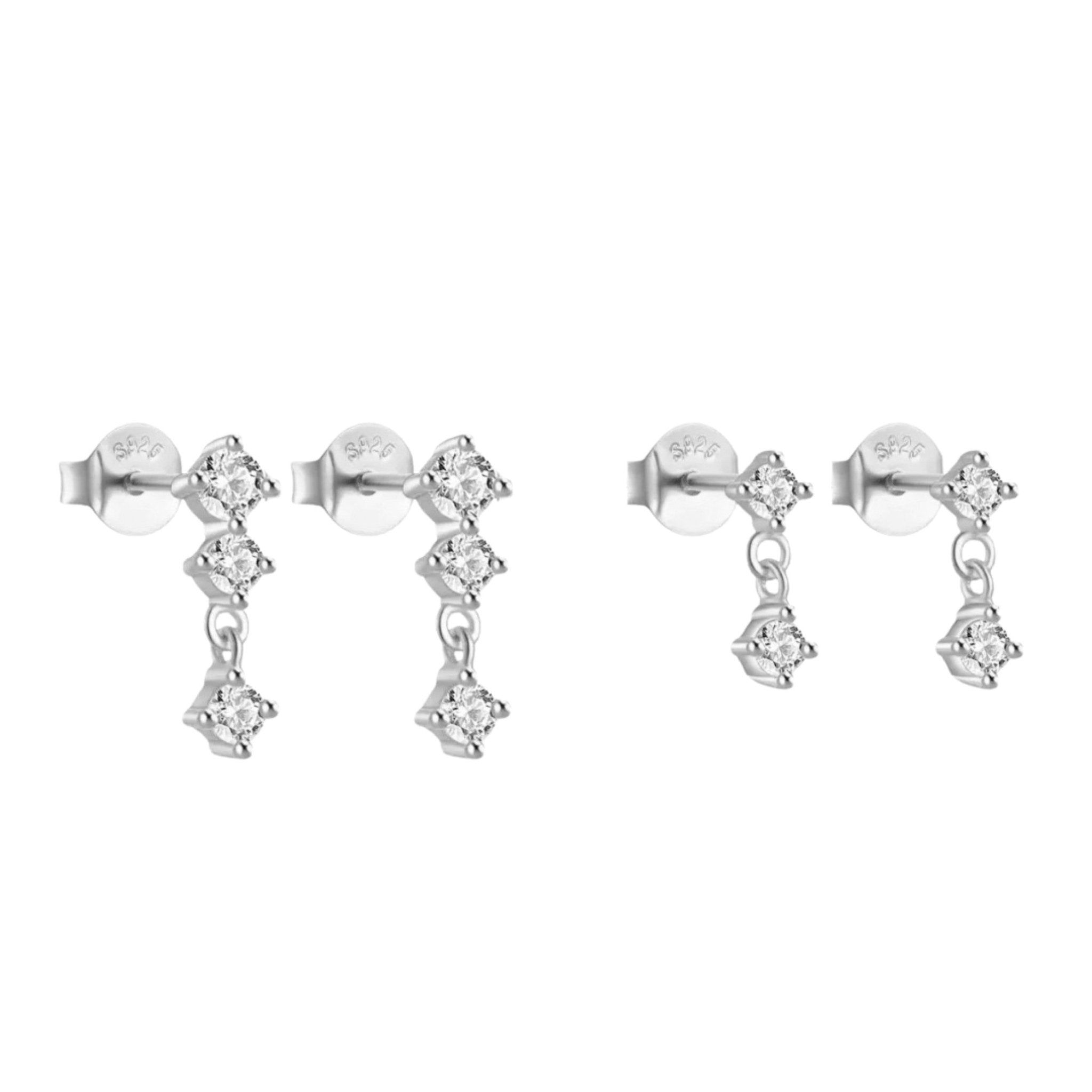 ANTONIA EARRING SET - SILVER - BLINGZ