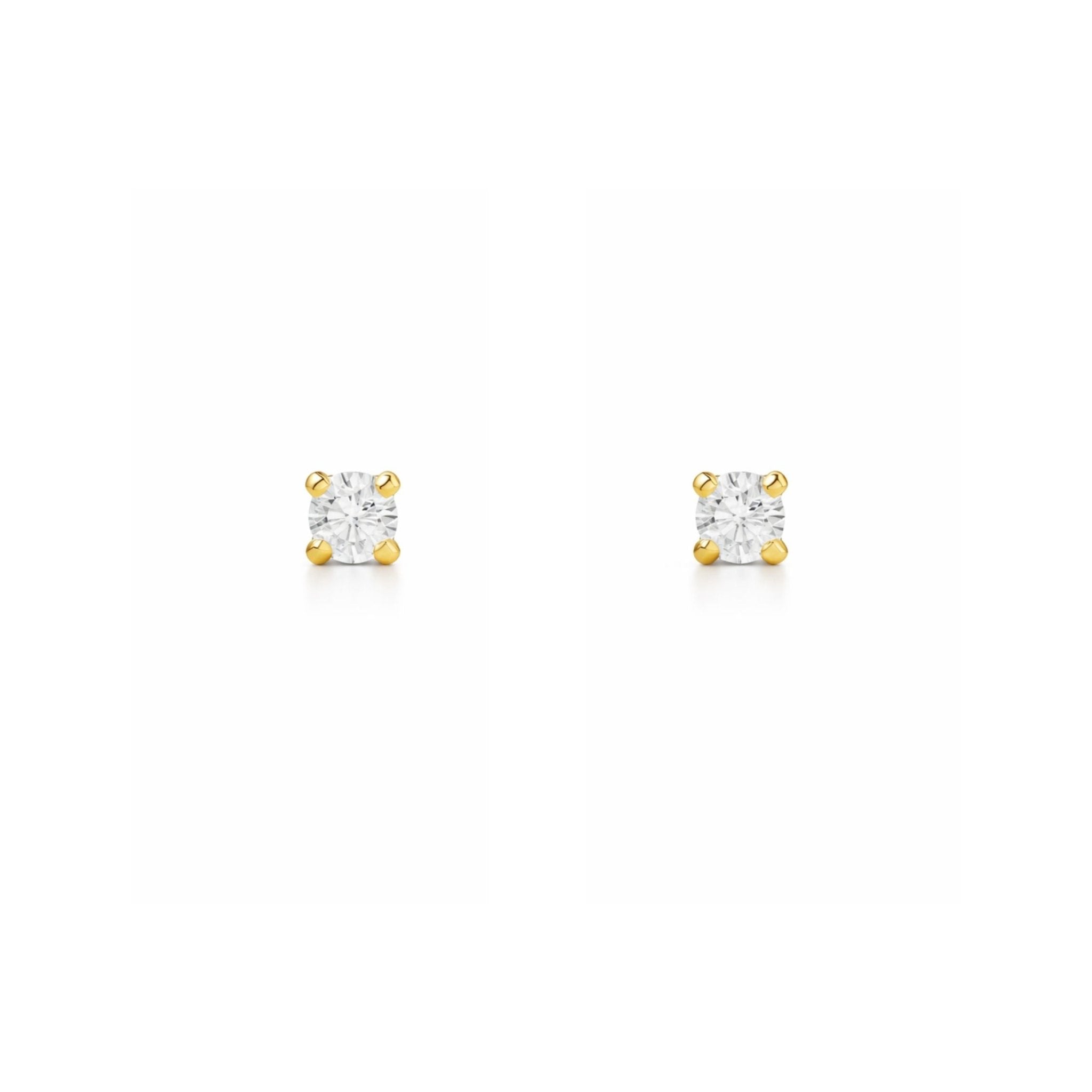 BABY CRYSTAL STUDS - GOLD - BLINGZ