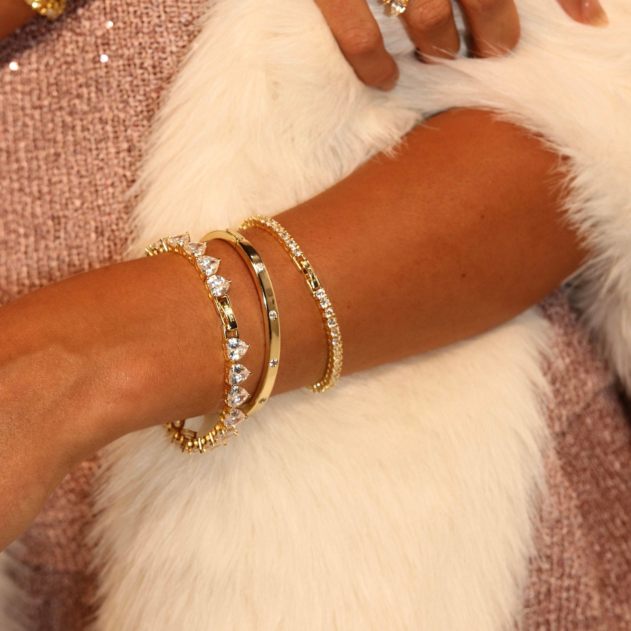CELINE BANGLE - GOLD - BLINGZ