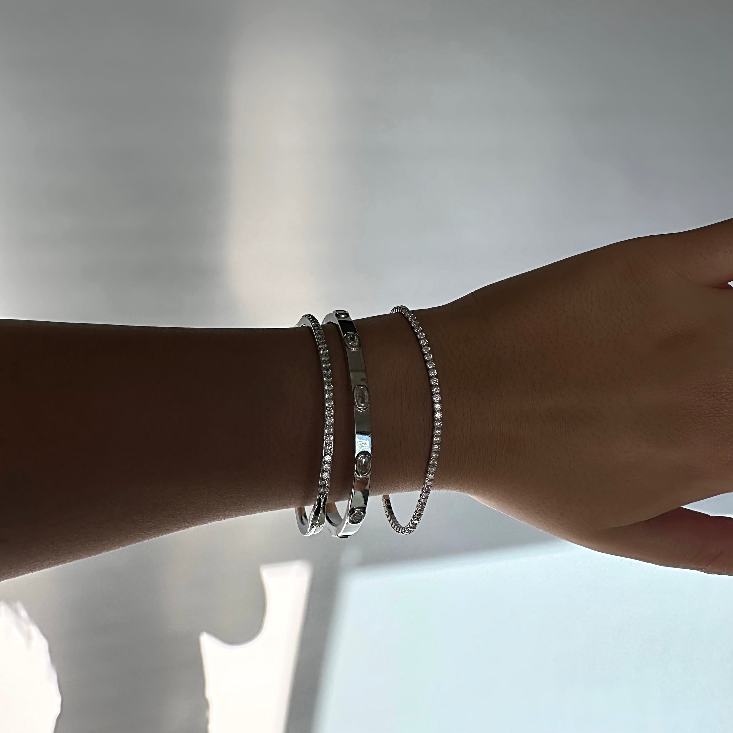 NADINE TENNIS BRACELET - SILVER