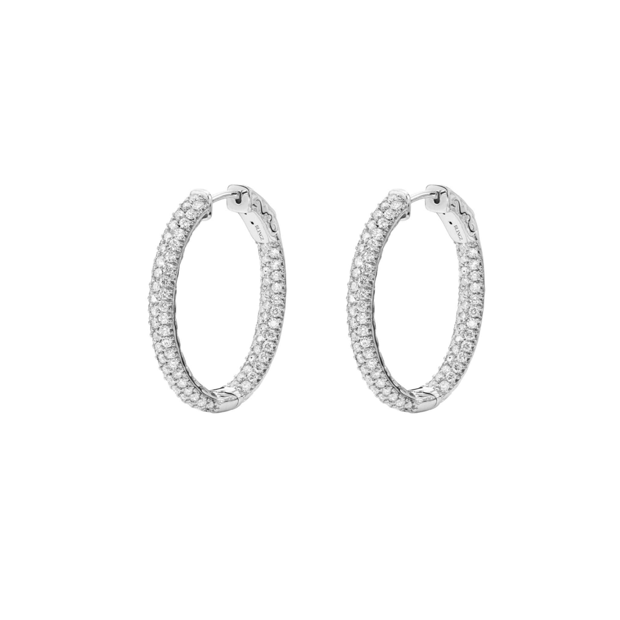 JELENA HOOP EARRINGS - SILVER - BLINGZ