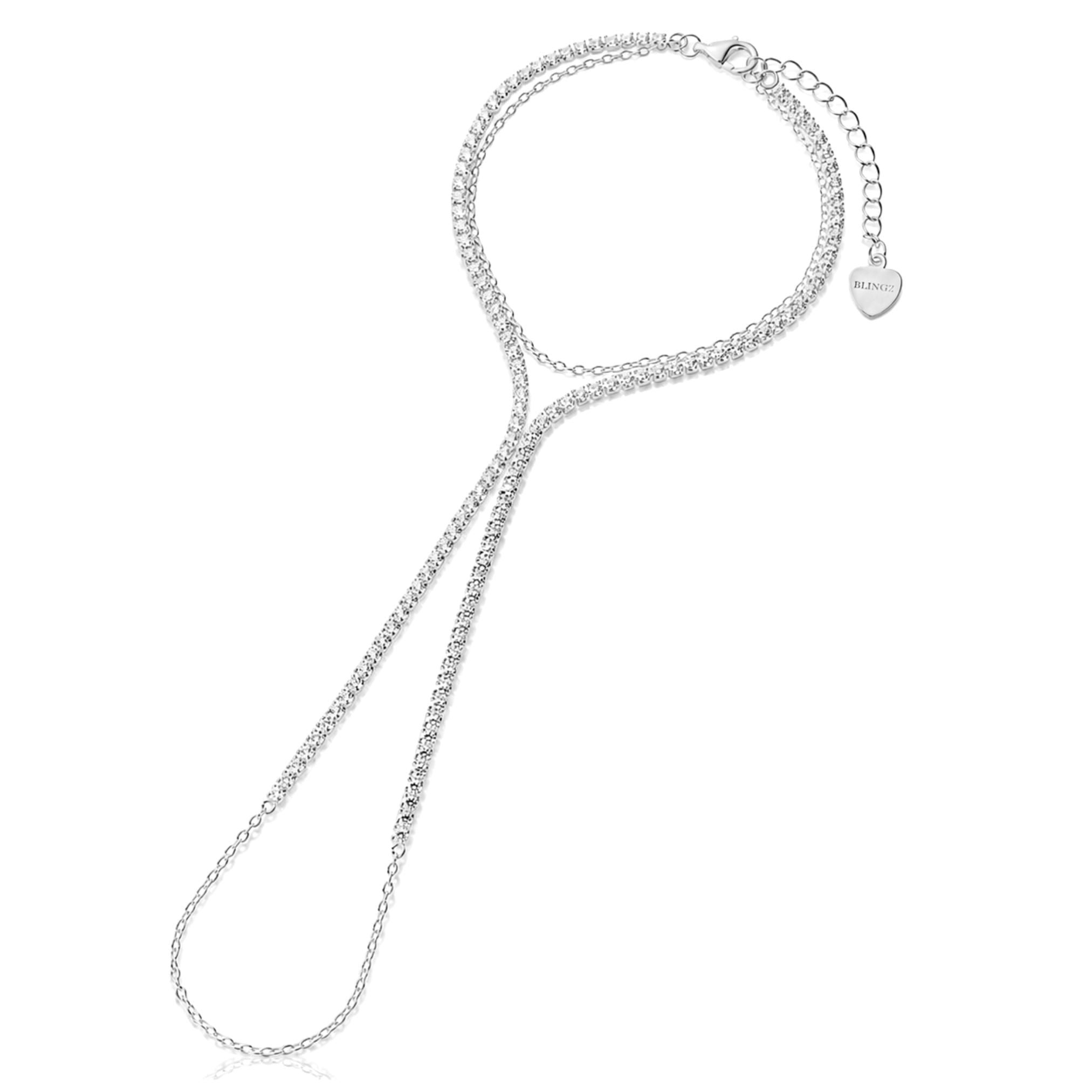 NADINE HAND CHAIN - SILVER - BLINGZ