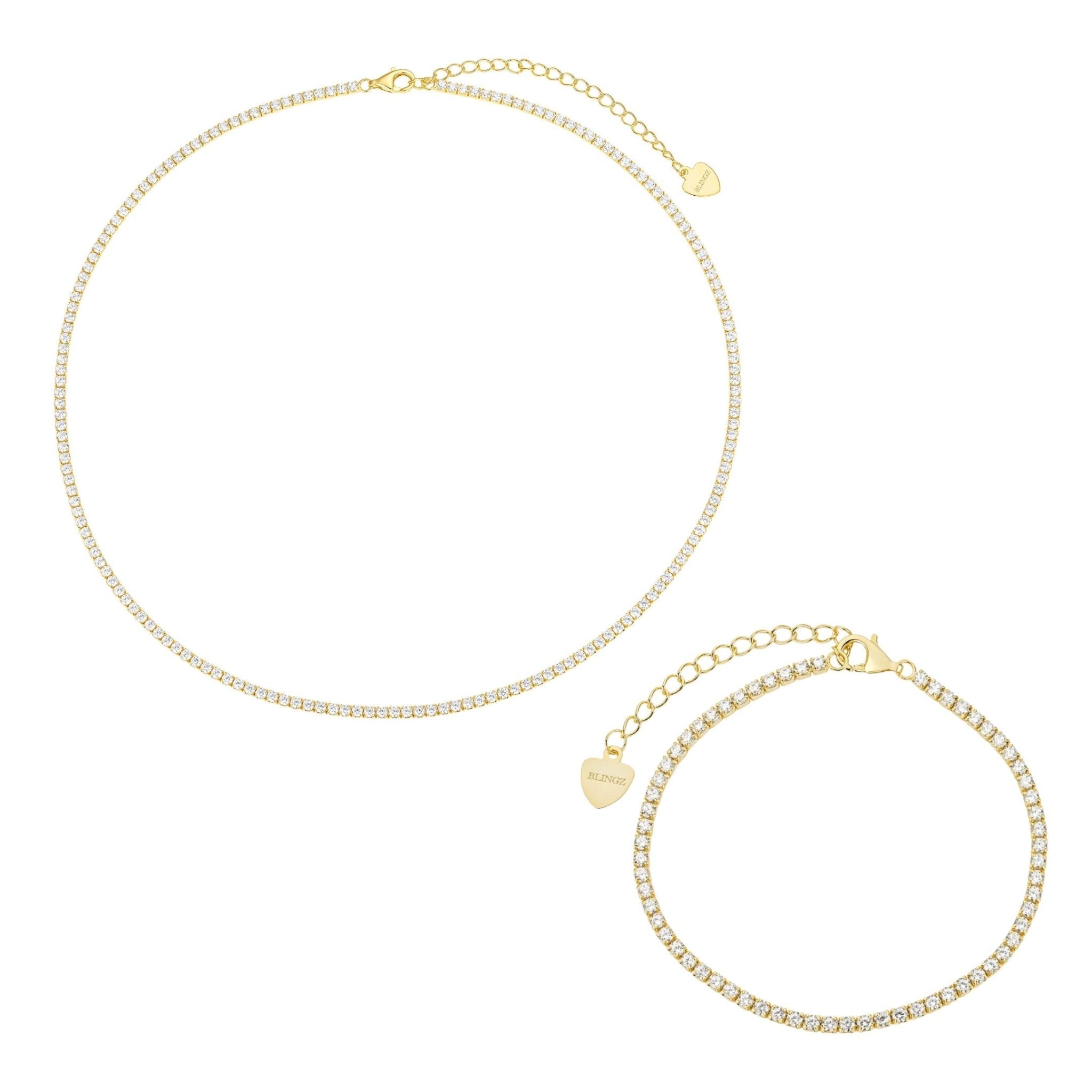 NADINE TENNIS SET - GOLD - BLINGZ