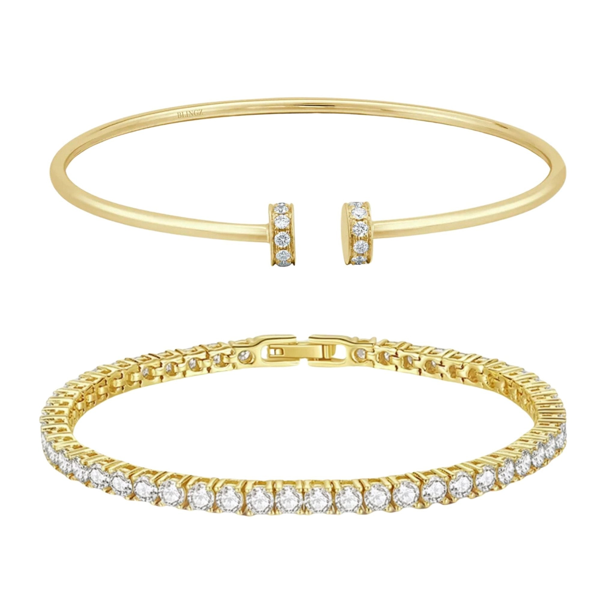 RAYE & TYRA SET - GOLD (SHIPS 7/3) - BLINGZ
