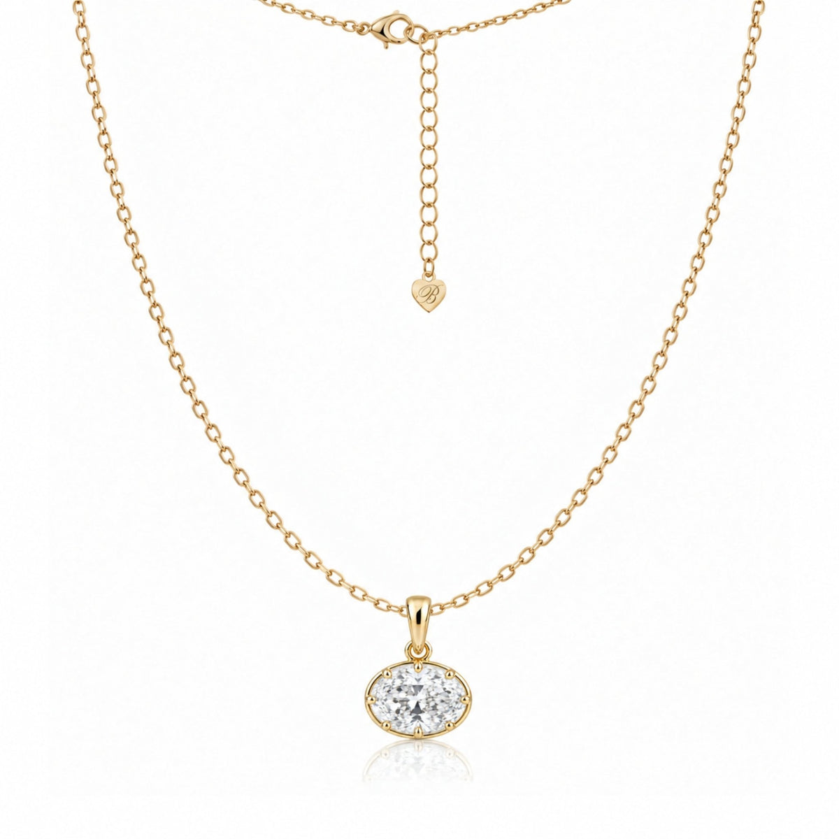 RHODE PENDANT + CABLE CHAIN NECKLACE - GOLD - BLINGZ