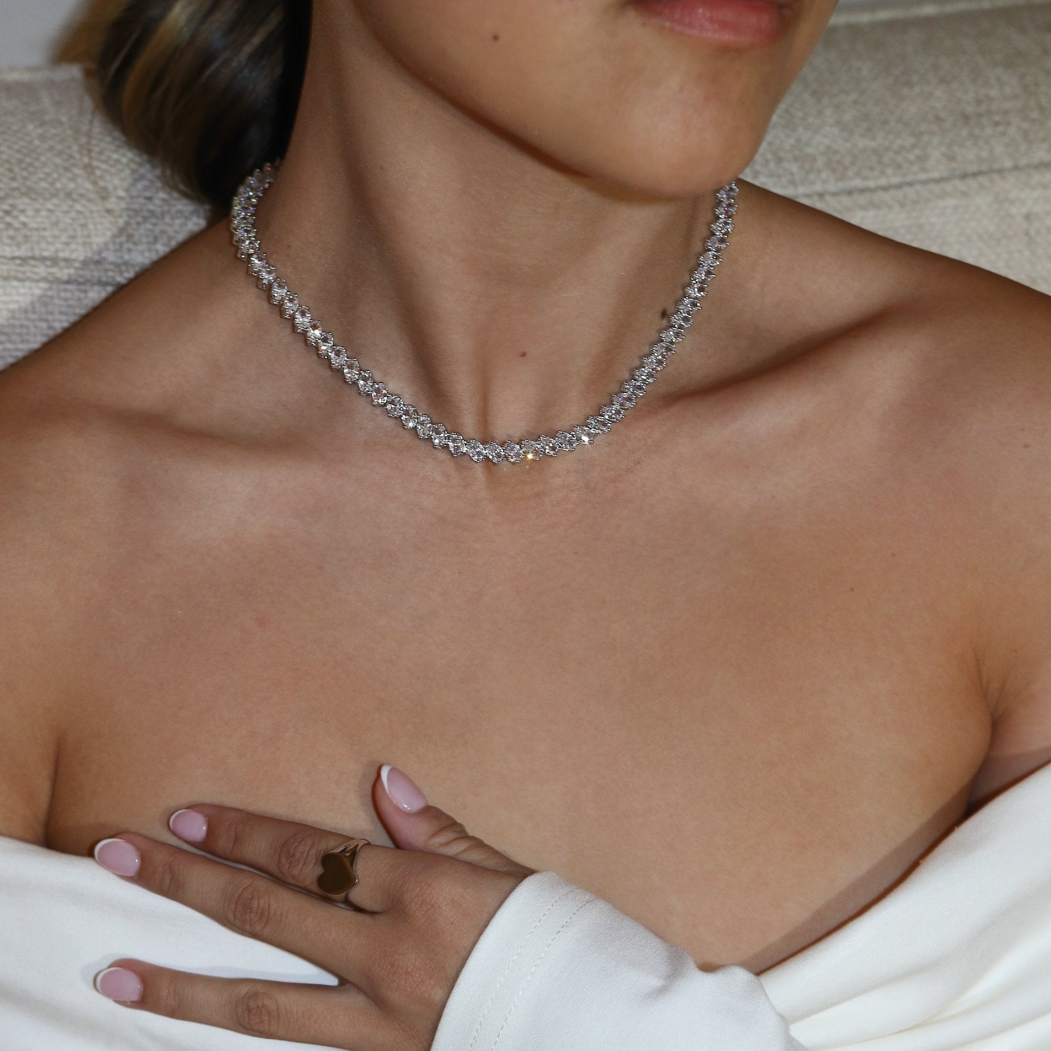 SUTTON NECKLACE - SILVER - BLINGZ