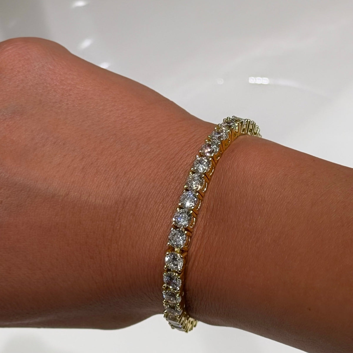 TATIANA TENNIS BRACELET - GOLD - BLINGZ