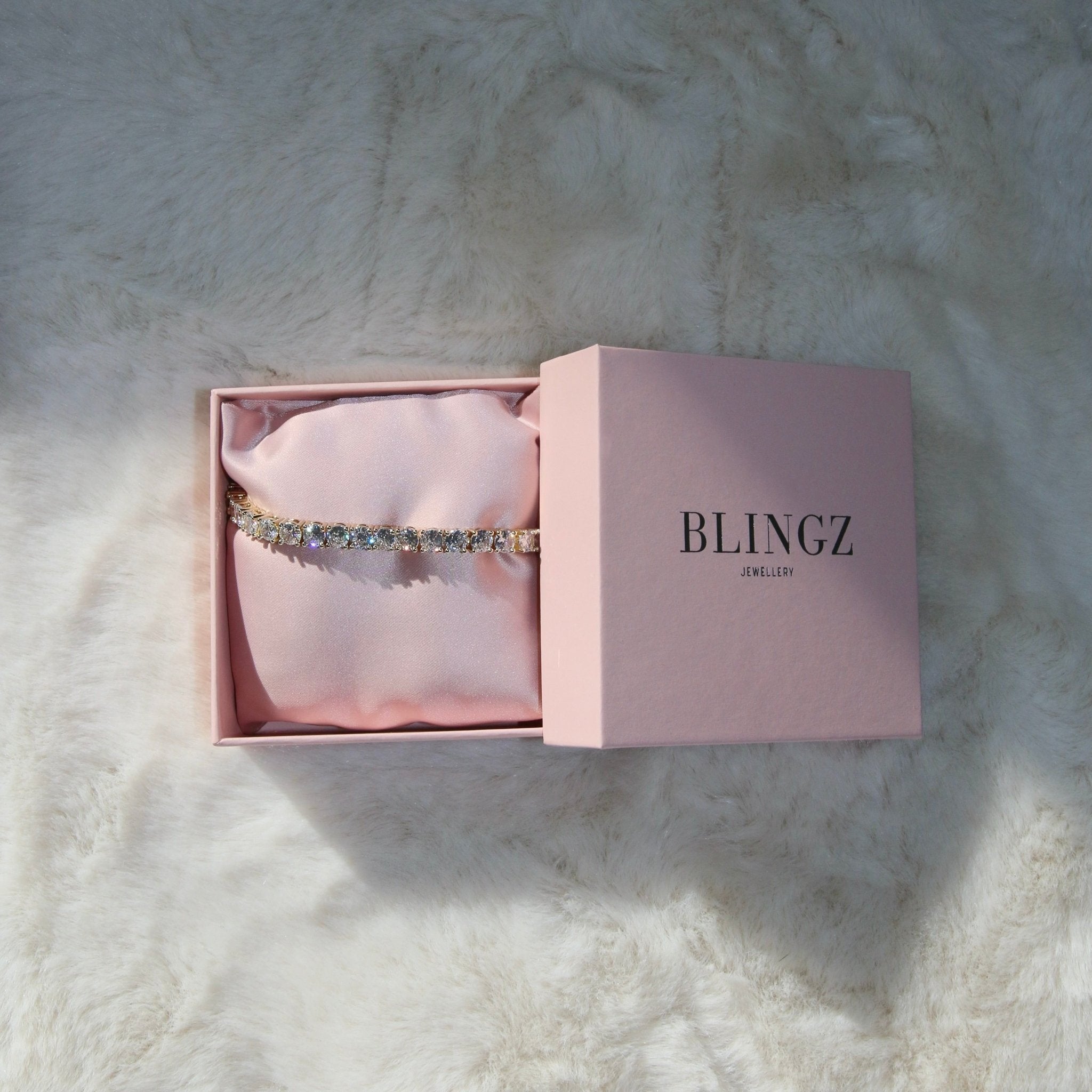 TATIANA TENNIS BRACELET - GOLD - BLINGZ