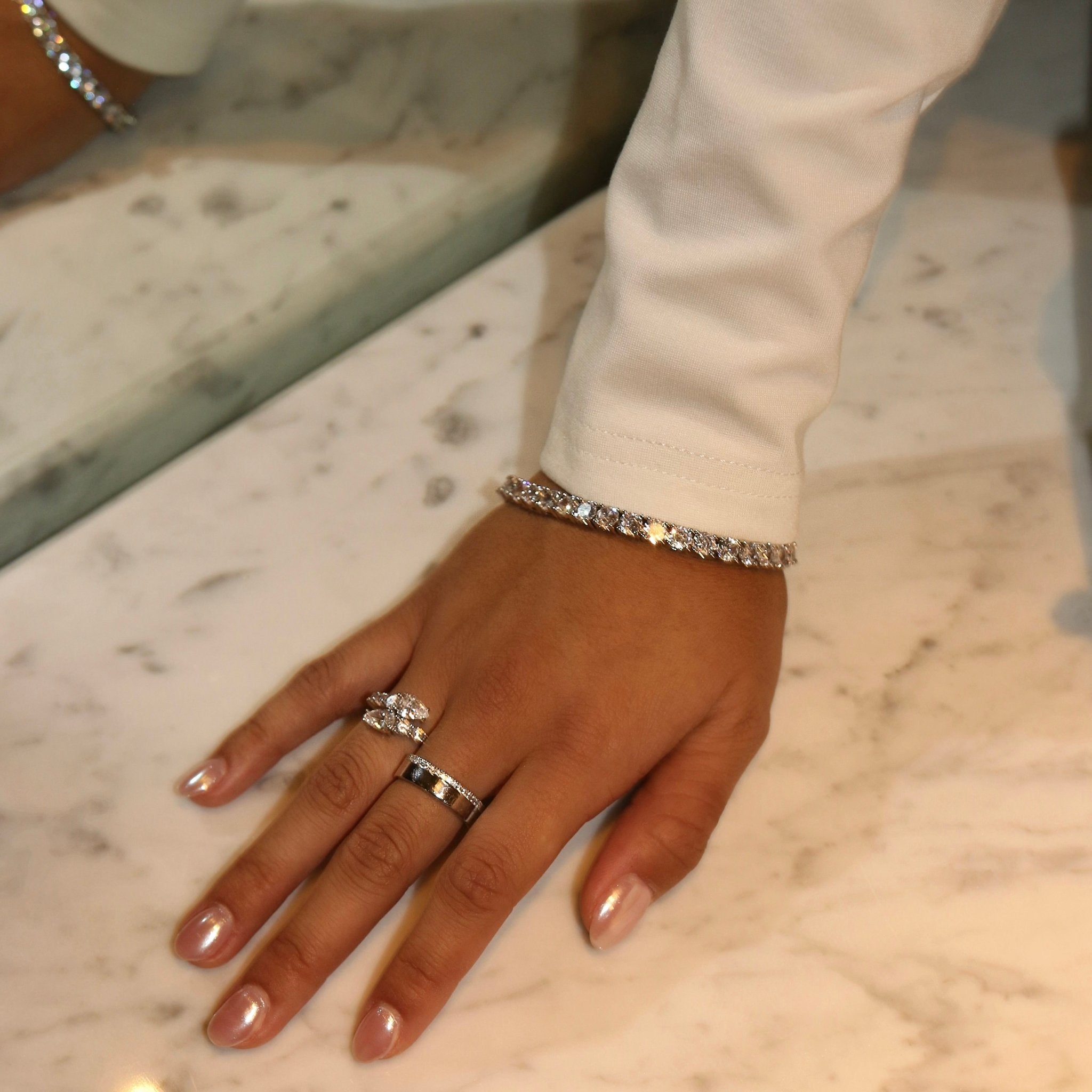 TATIANA TENNIS BRACELET - SILVER - BLINGZ