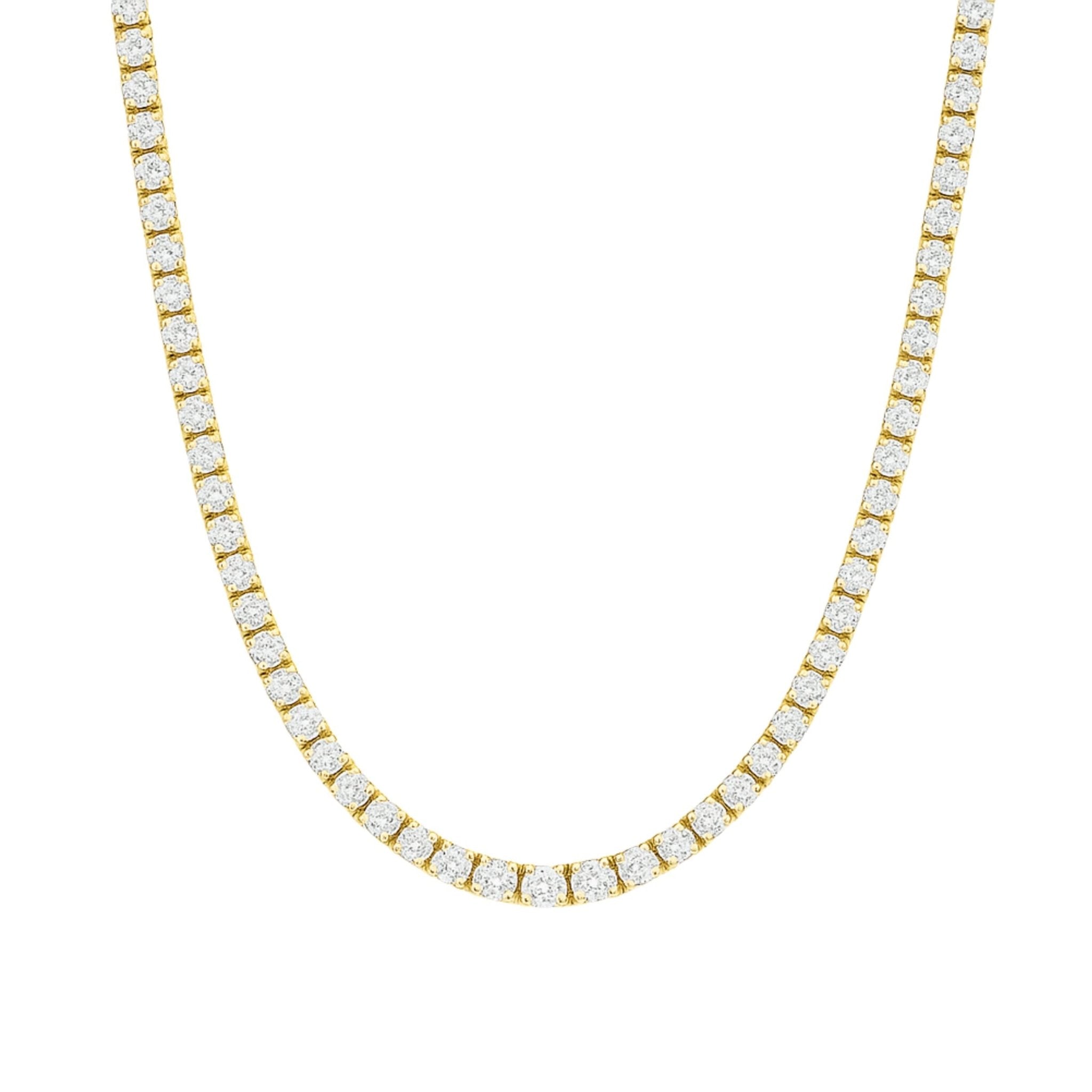 TATIANA TENNIS NECKLACE - GOLD - BLINGZ
