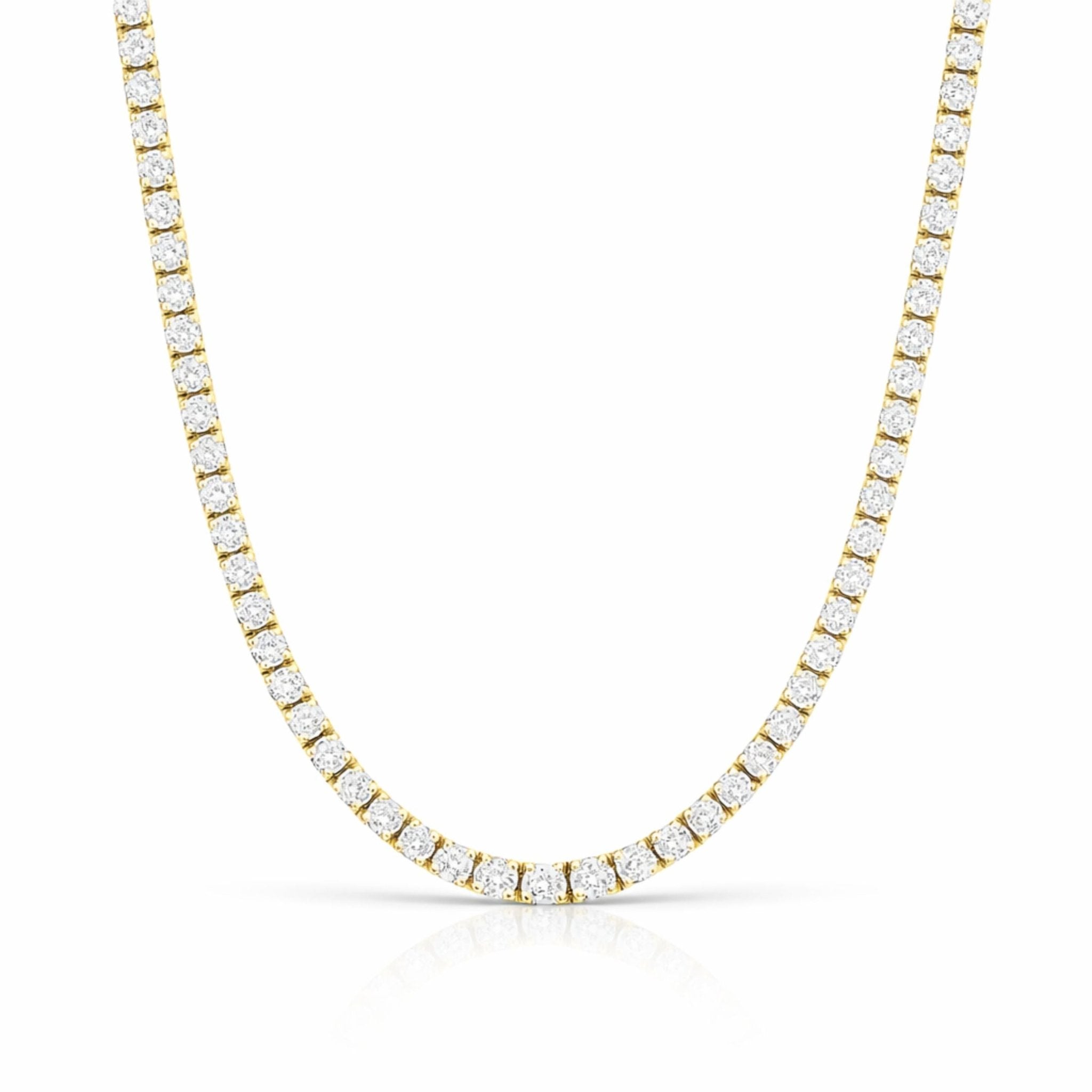 TATIANA TENNIS NECKLACE - GOLD (PRE - ORDER, SHIPS 31/3) - BLINGZ