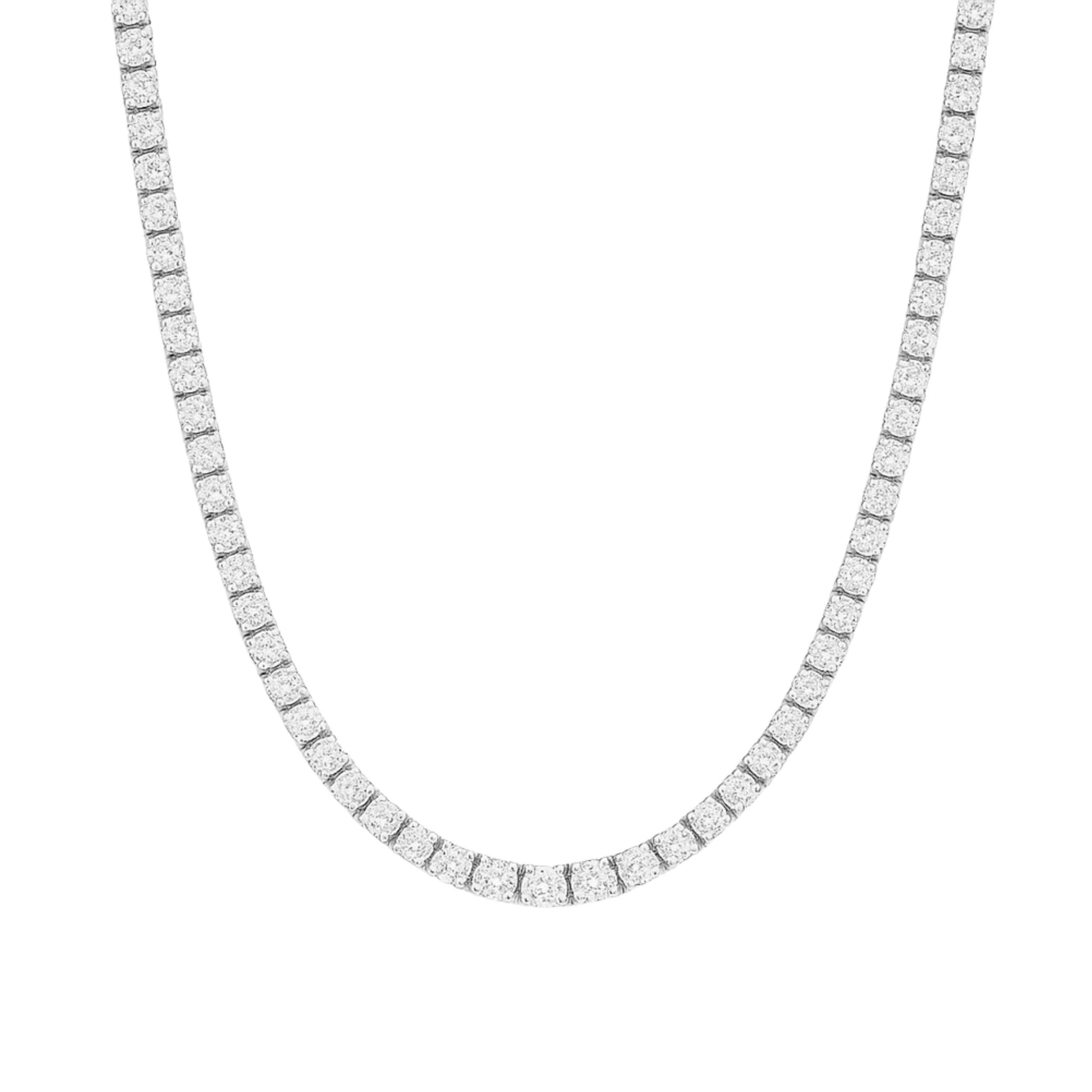 TATIANA TENNIS NECKLACE - SILVER - BLINGZ
