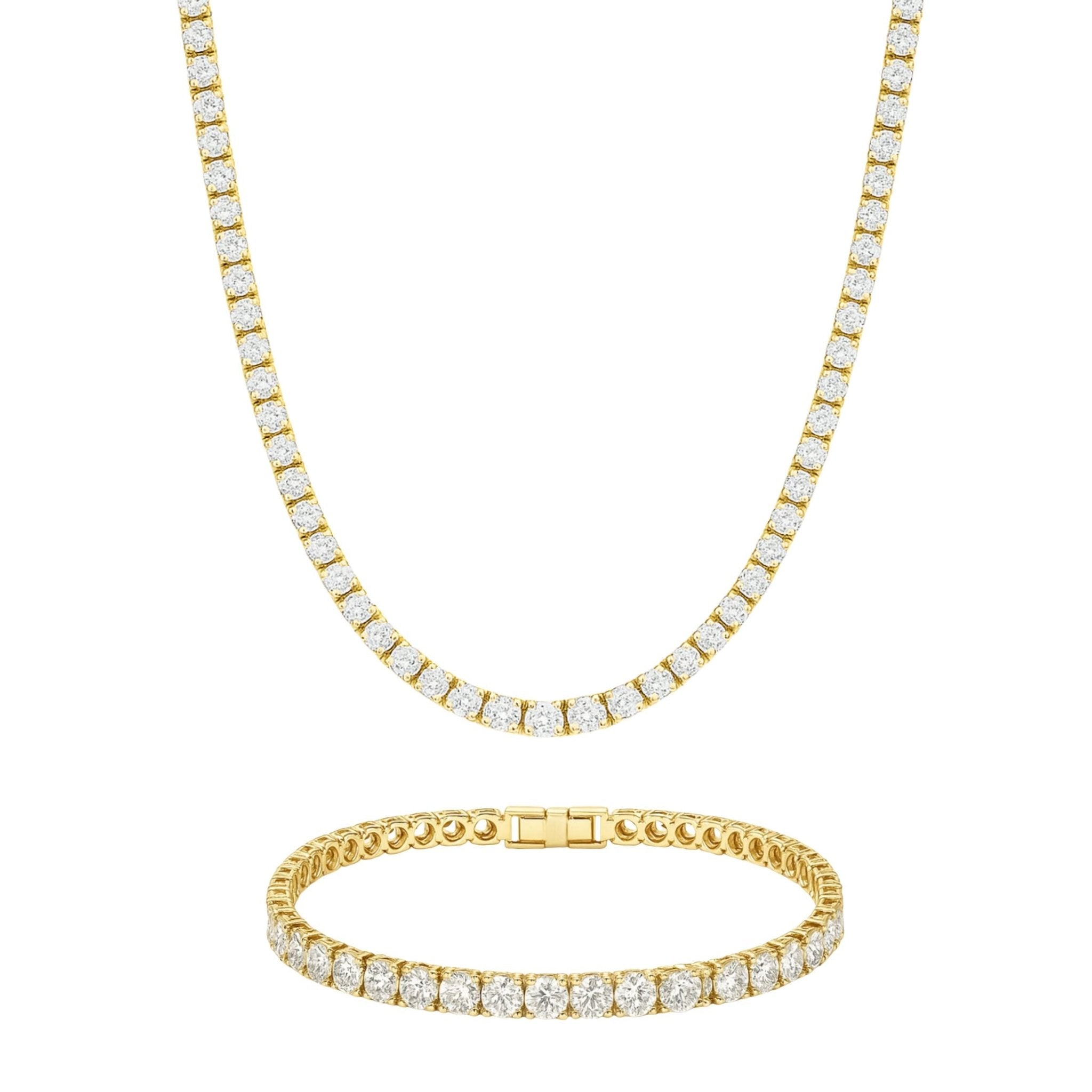 TATIANA TENNIS SET - GOLD - BLINGZ