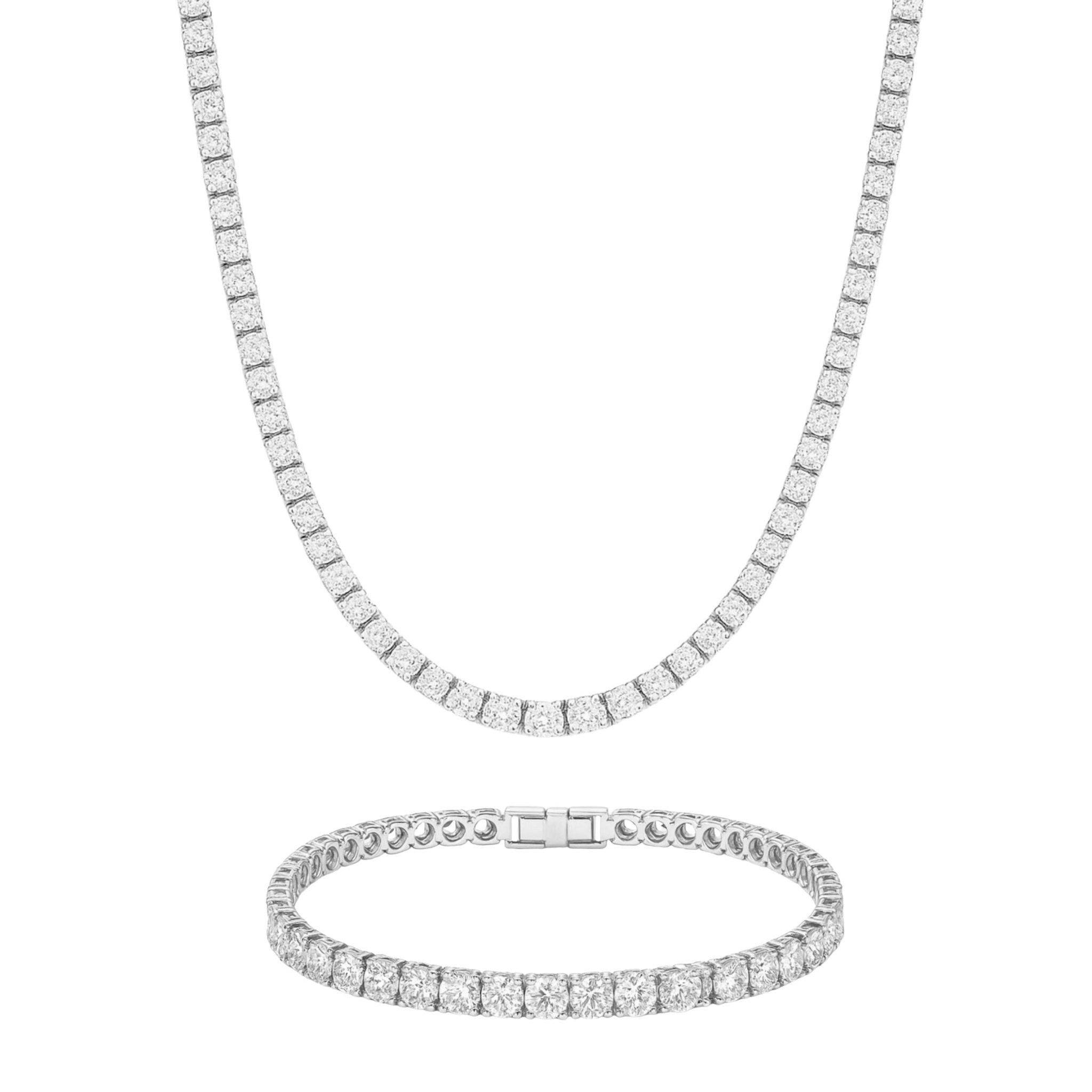 TATIANA TENNIS SET - SILVER - BLINGZ