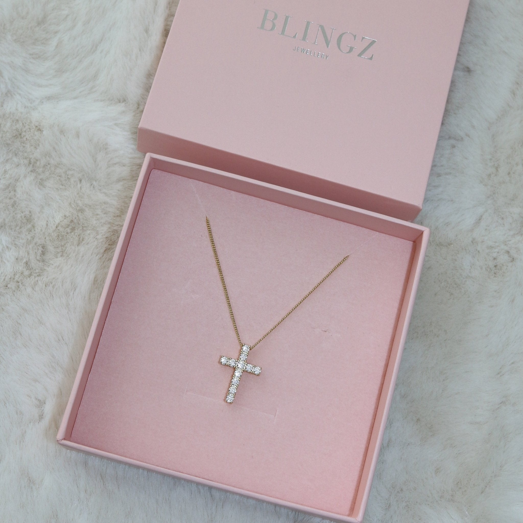 ZORKA CROSS NECKLACE - GOLD - BLINGZ