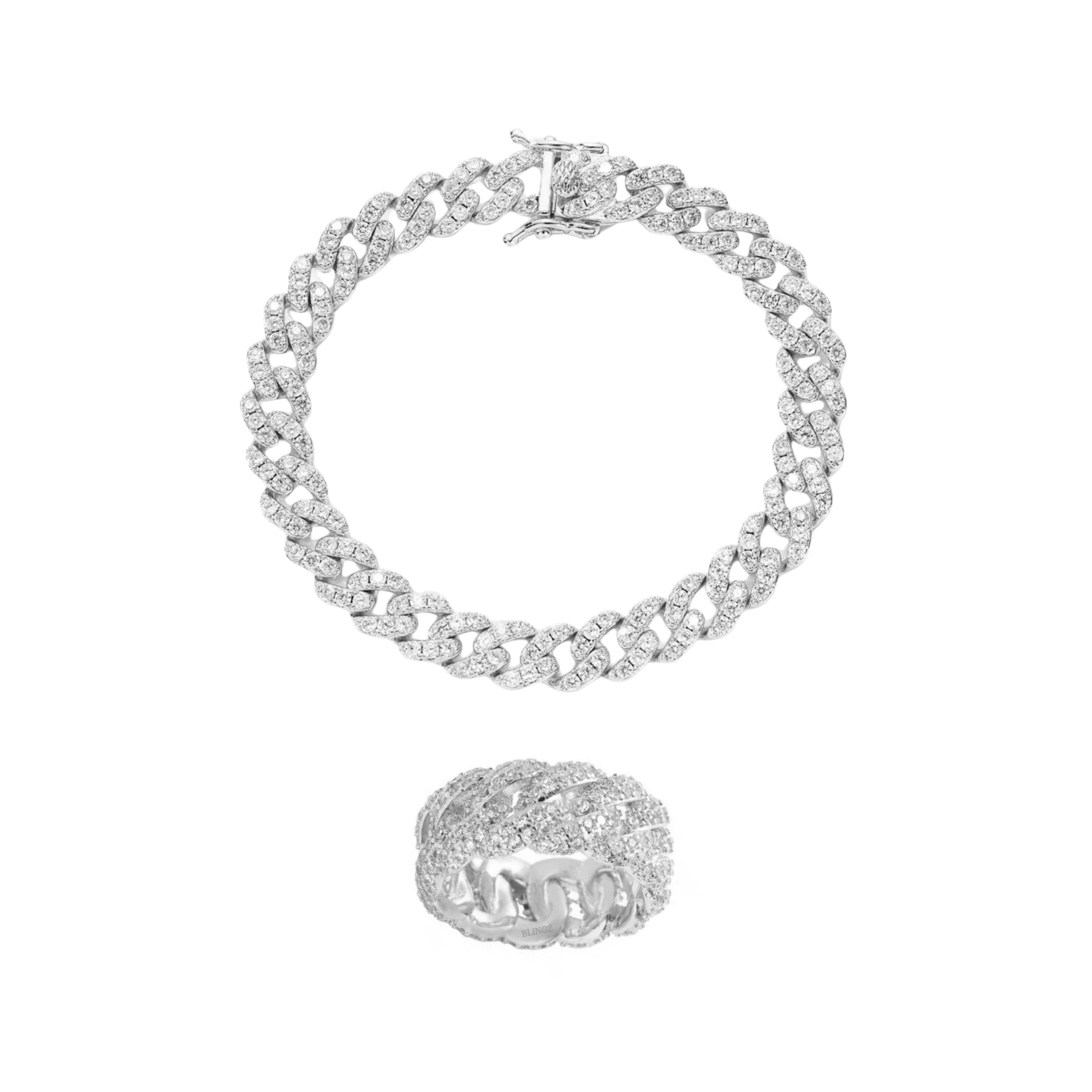 DONATELLA BRACELET & RING SET - SILVER