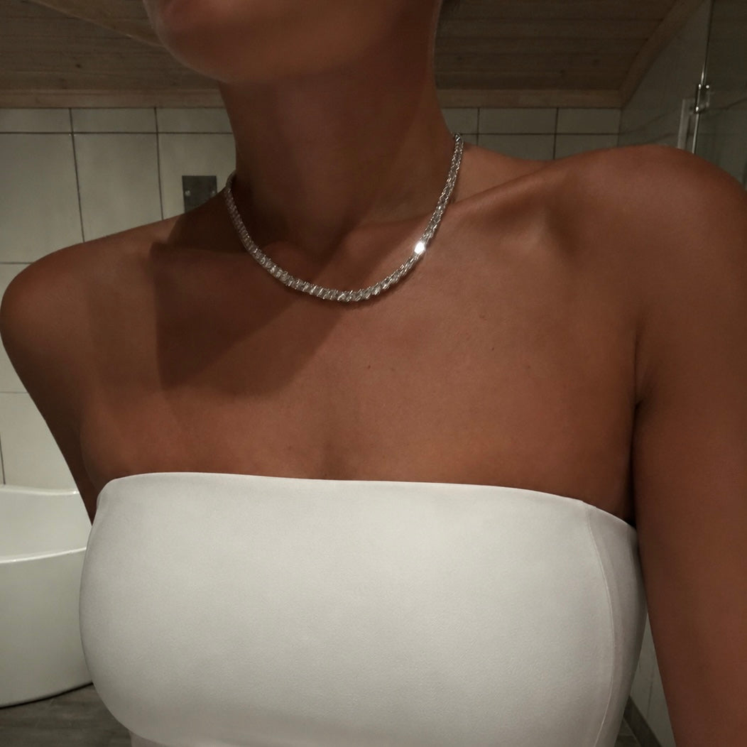TATIANA TENNIS NECKLACE - GOLD