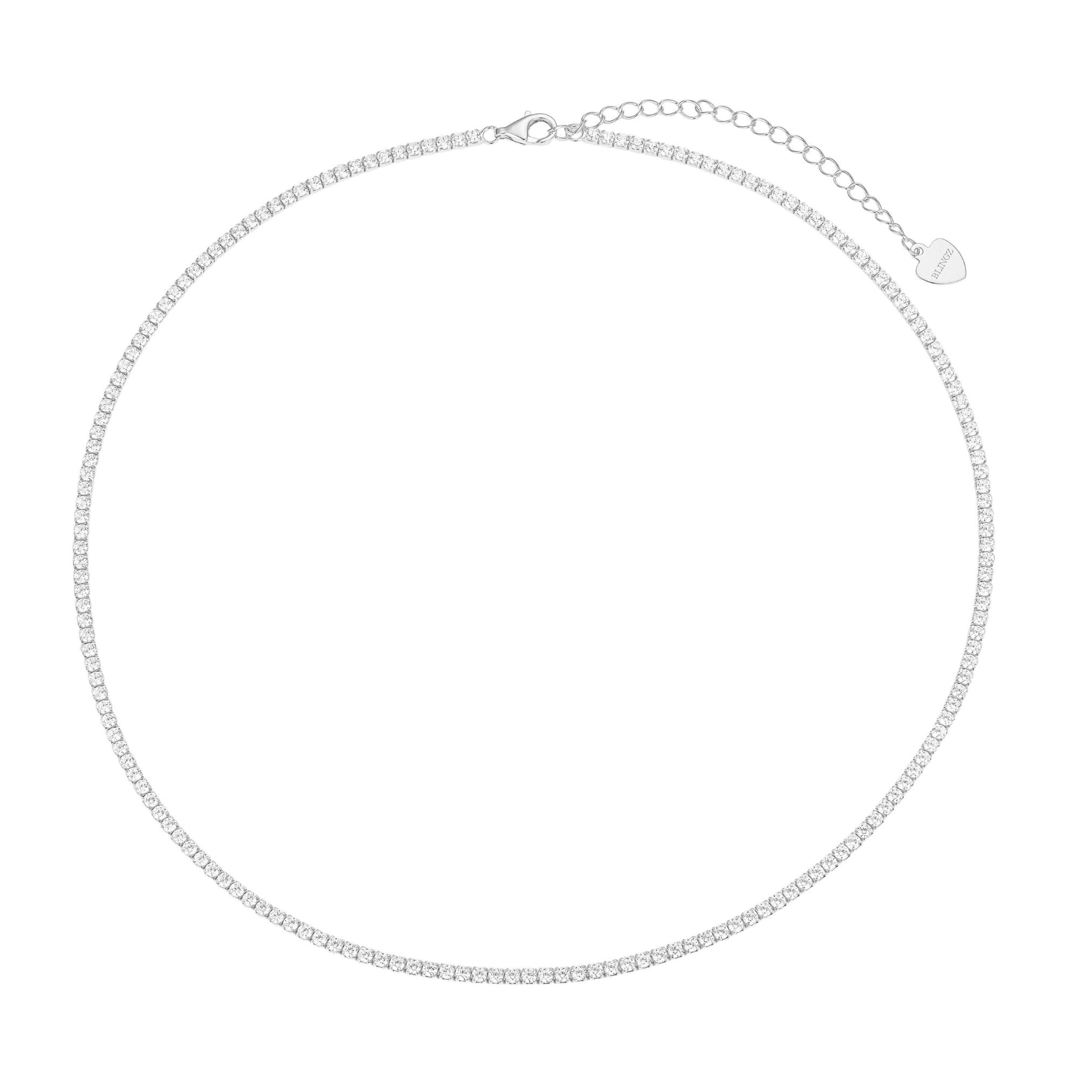 NADINE TENNIS NECKLACE - SILVER