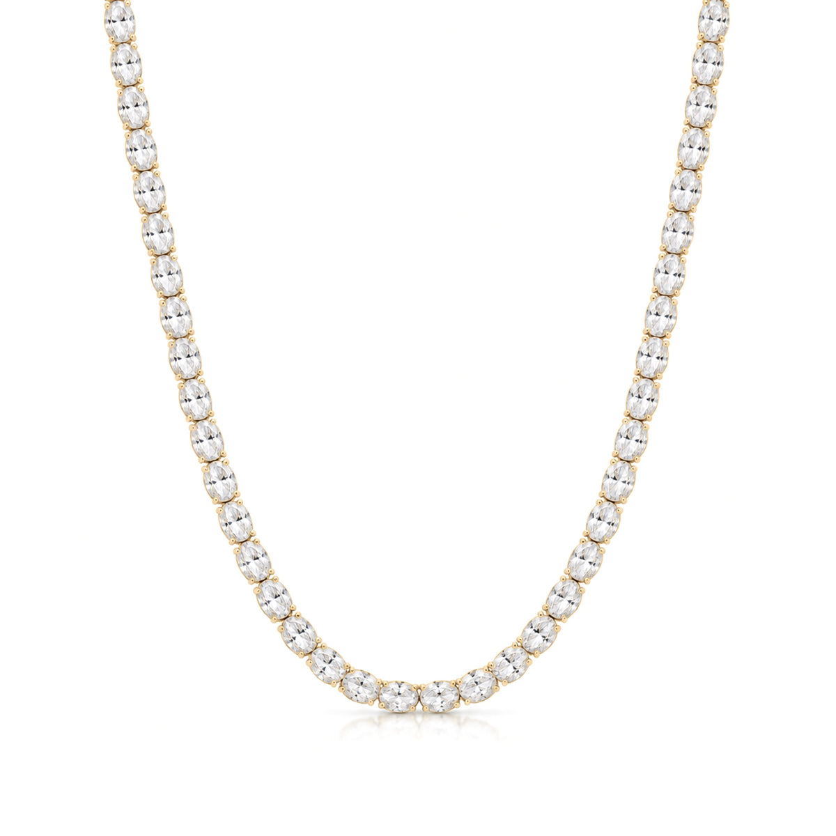 NINA TENNIS NECKLACE - GOLD