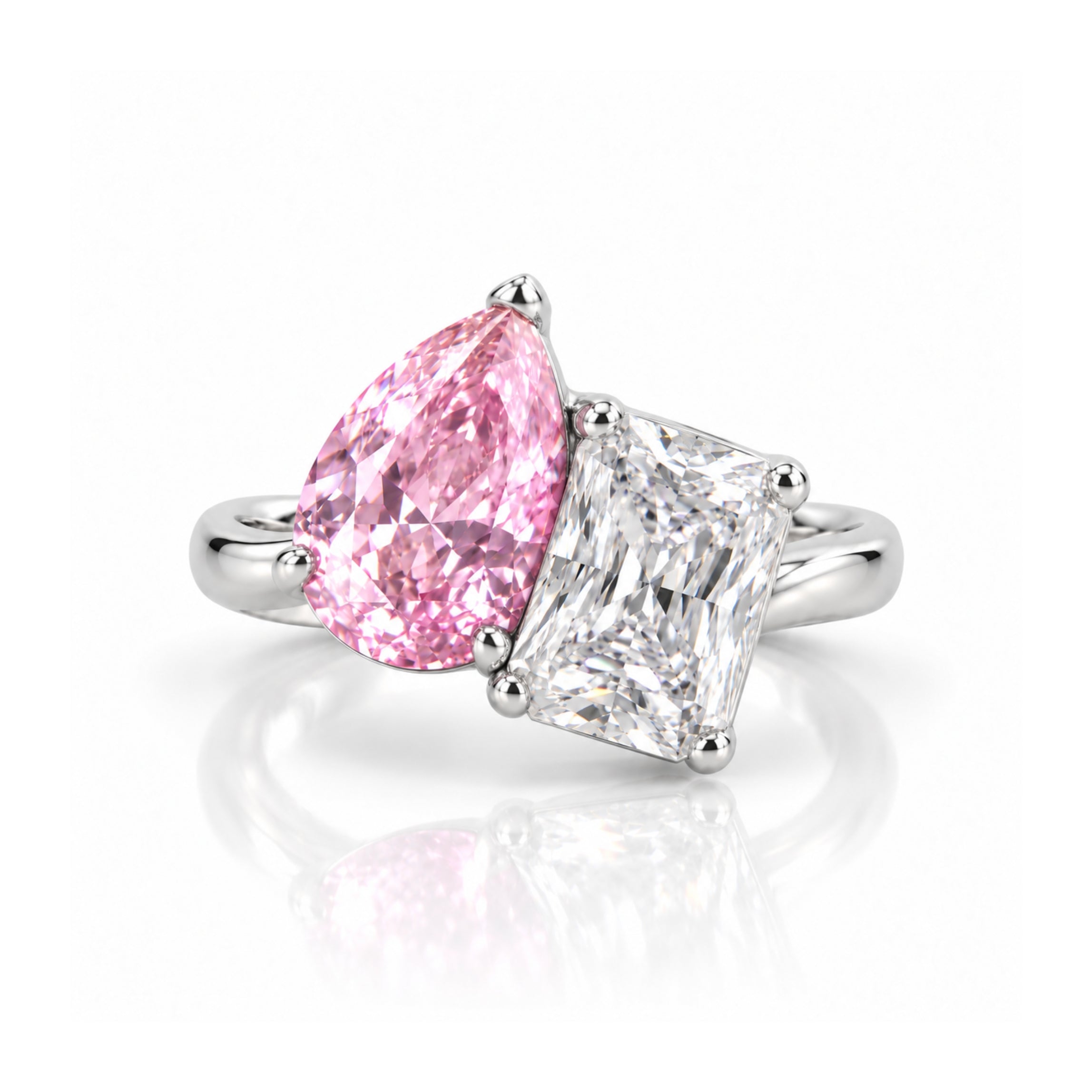 SHARPAY RING - SILVER/PINK CRYSTAL