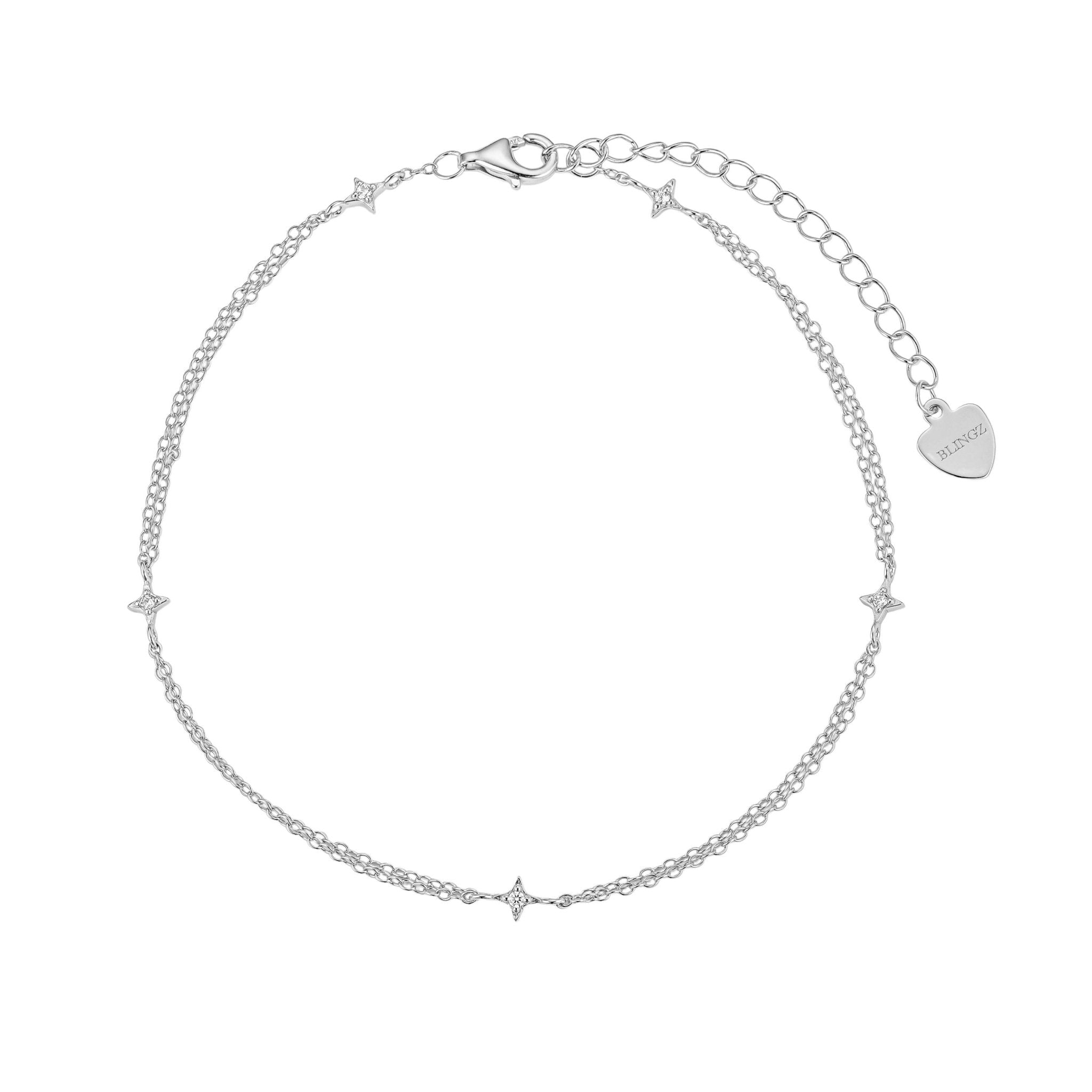 ADDISON ANKLET - SILVER - BLINGZ