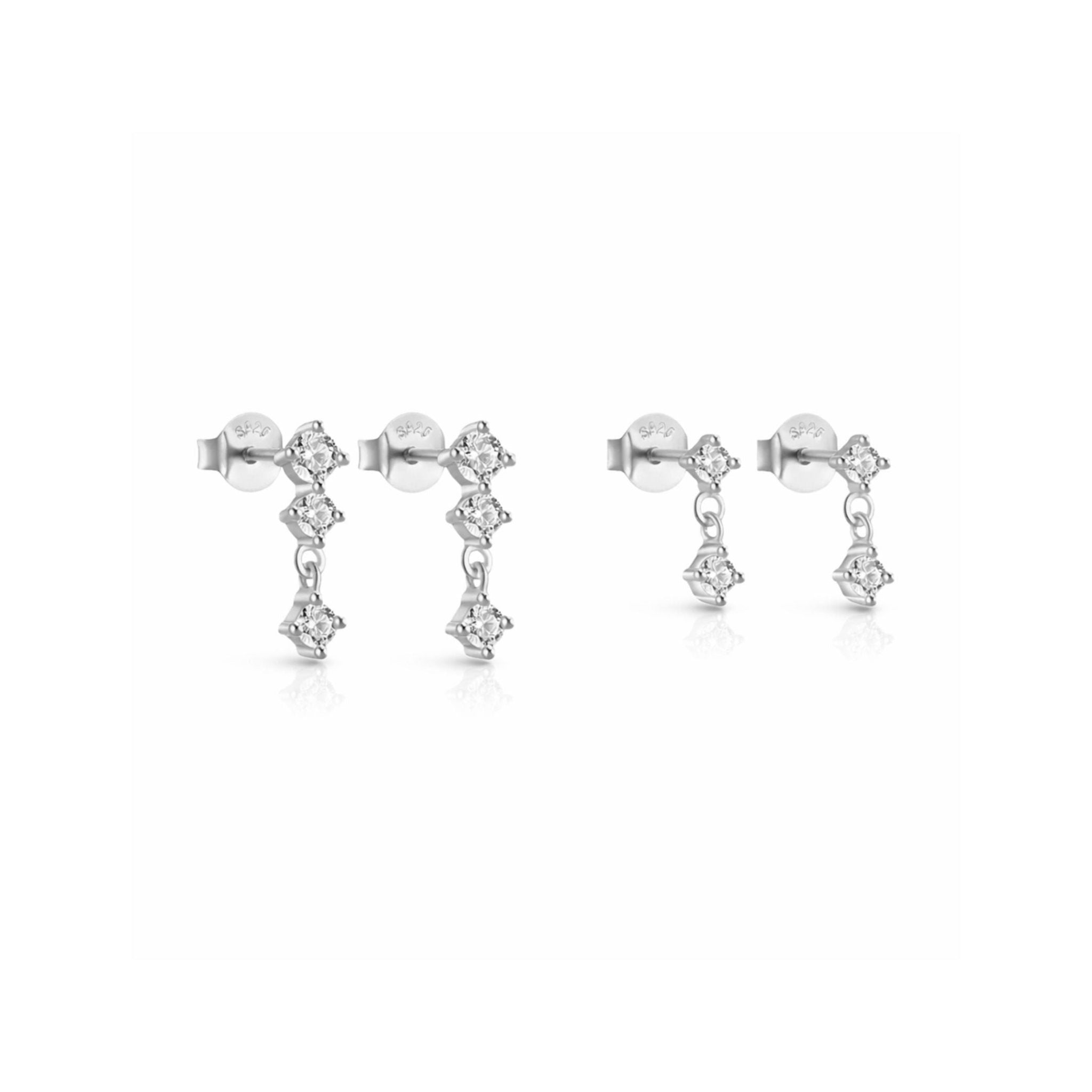 ANTONIA EARRING SET - SILVER - BLINGZ