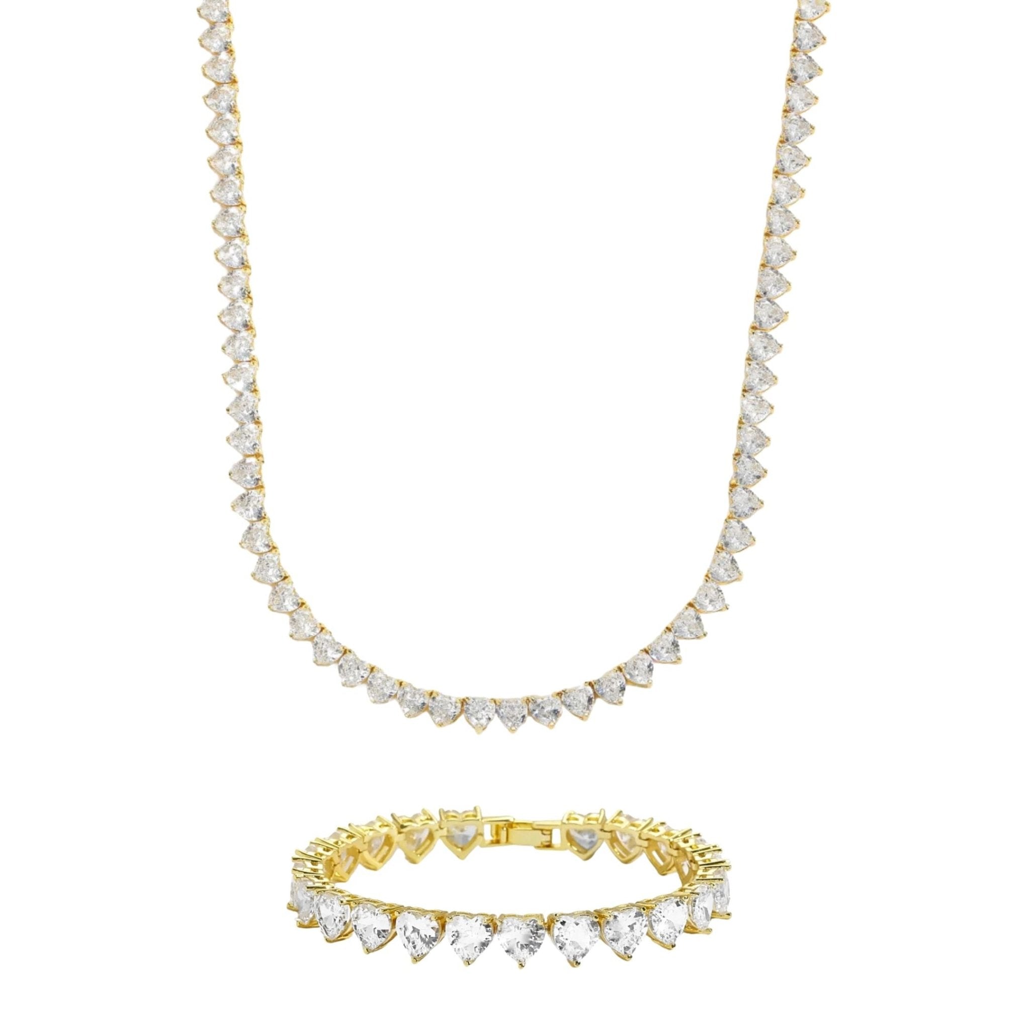 APHRODITE NECKLACE & BRACELET SET - GOLD - BLINGZ