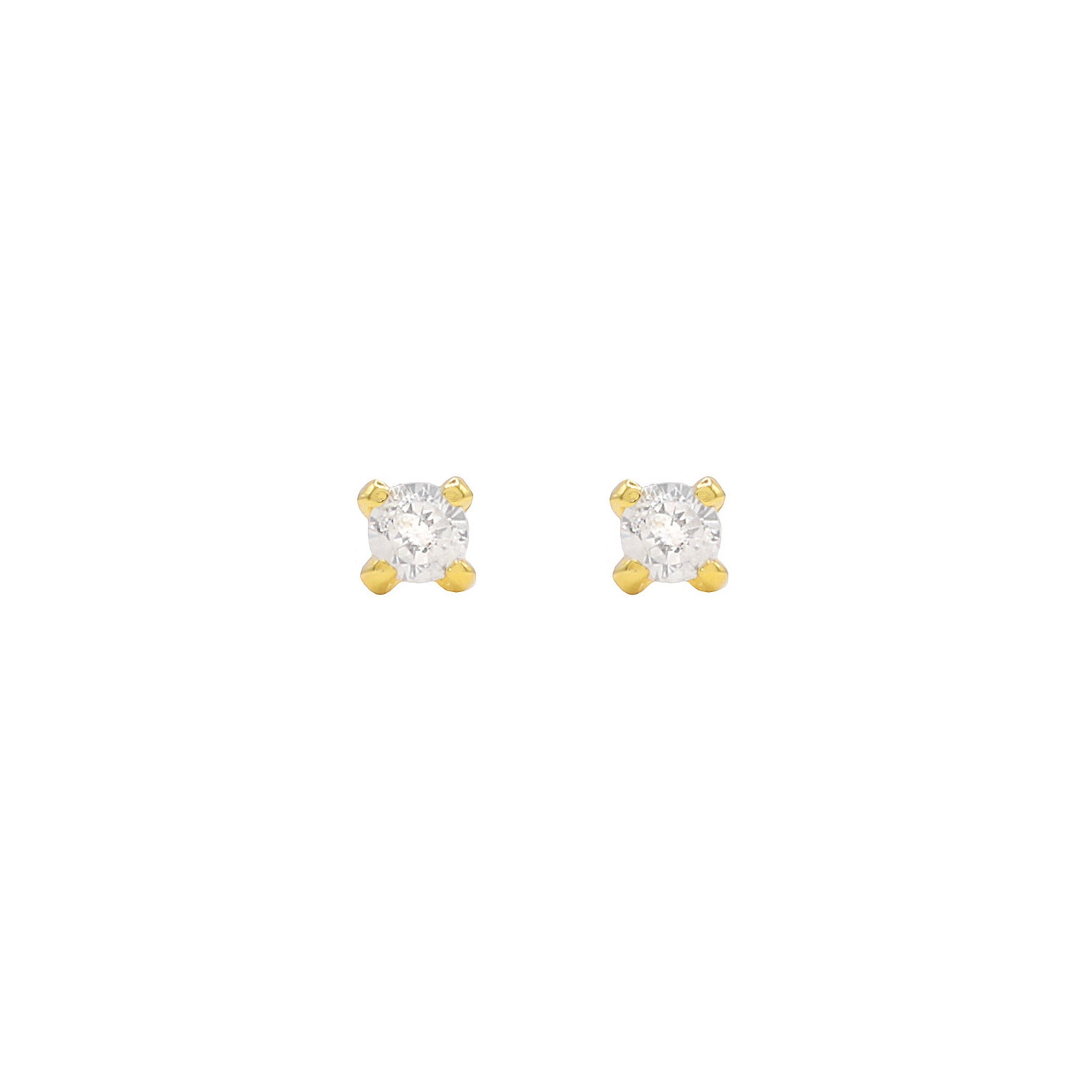 BABY CRYSTAL STUDS - GOLD - BLINGZ