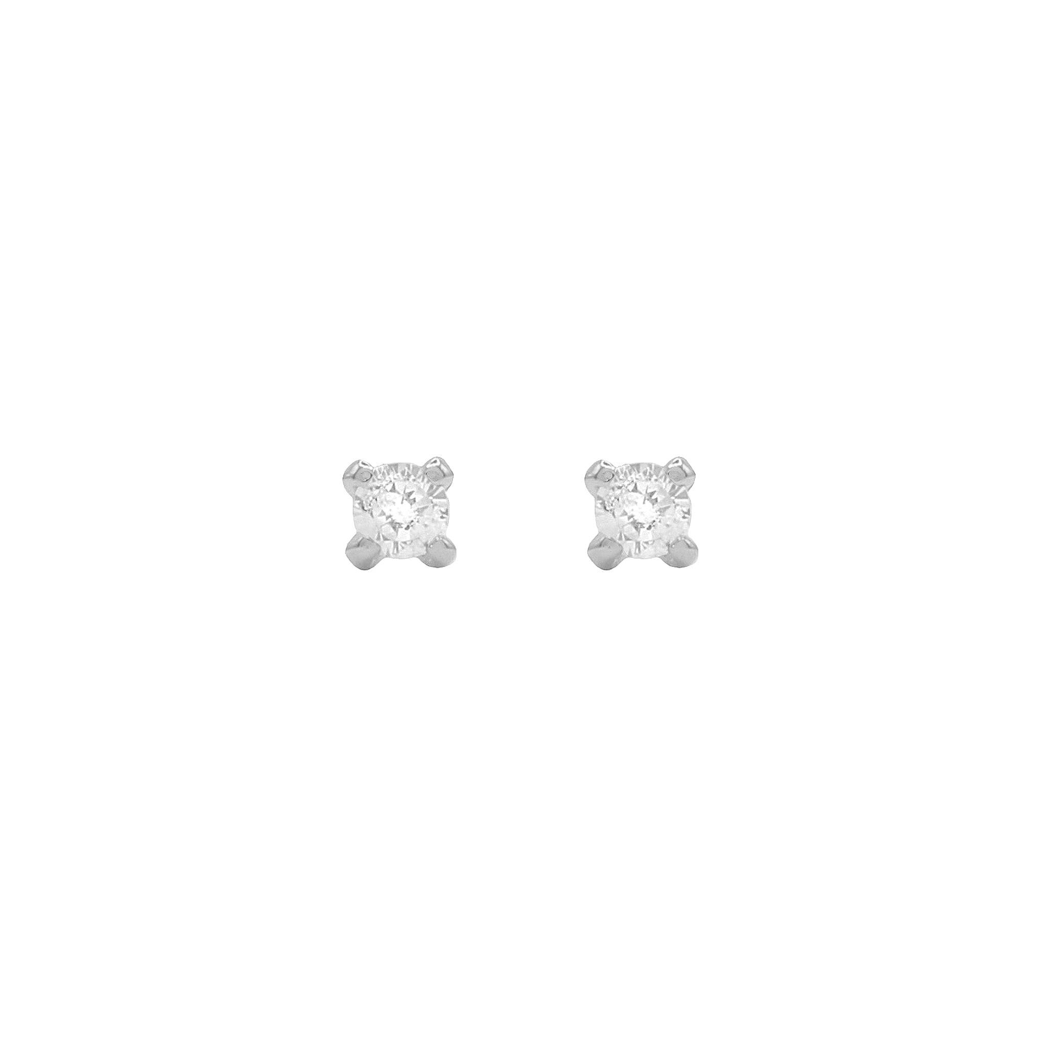 BABY CRYSTAL STUDS - SILVER - BLINGZ