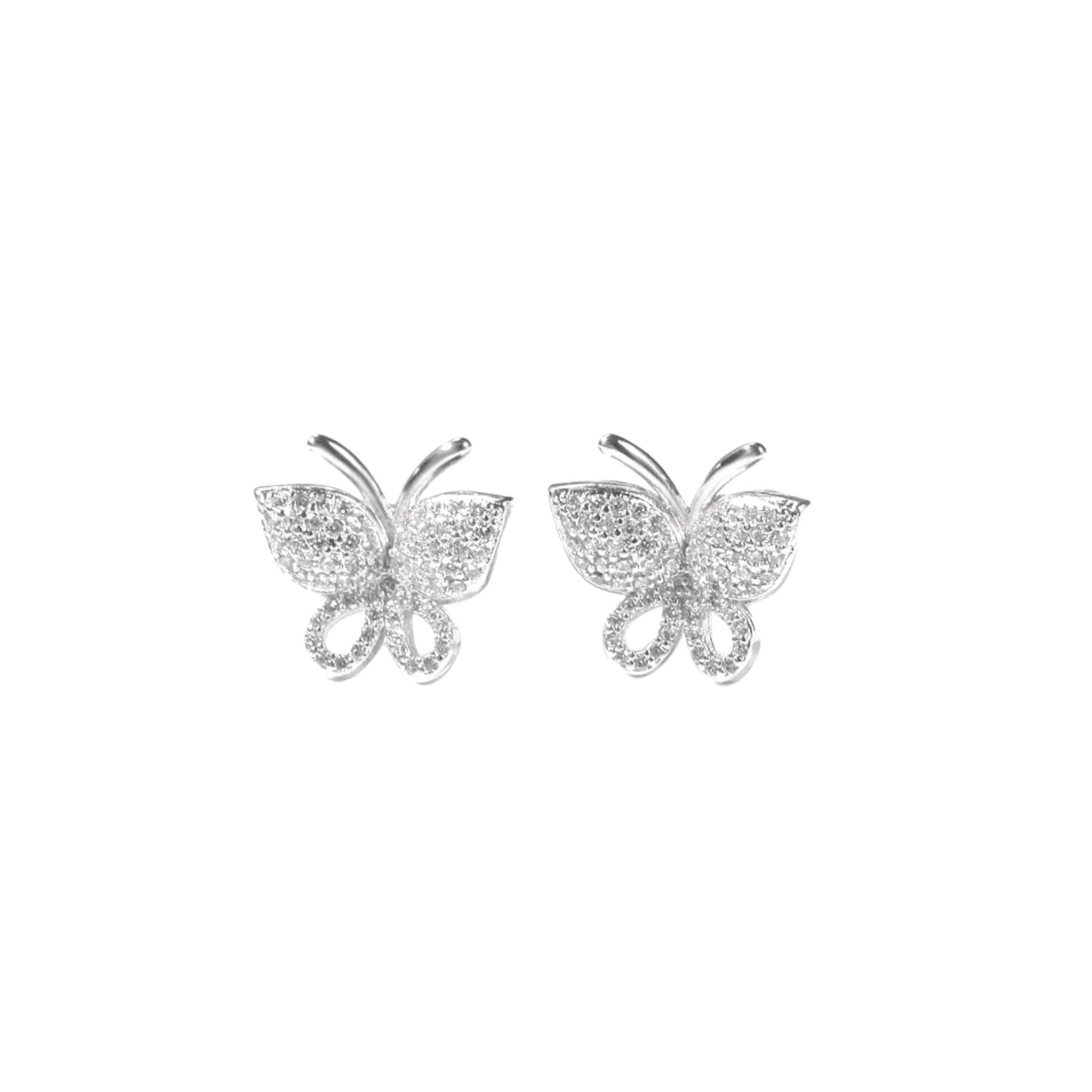 BIANCA BUTTERFLY EARRINGS - SILVER - BLINGZ