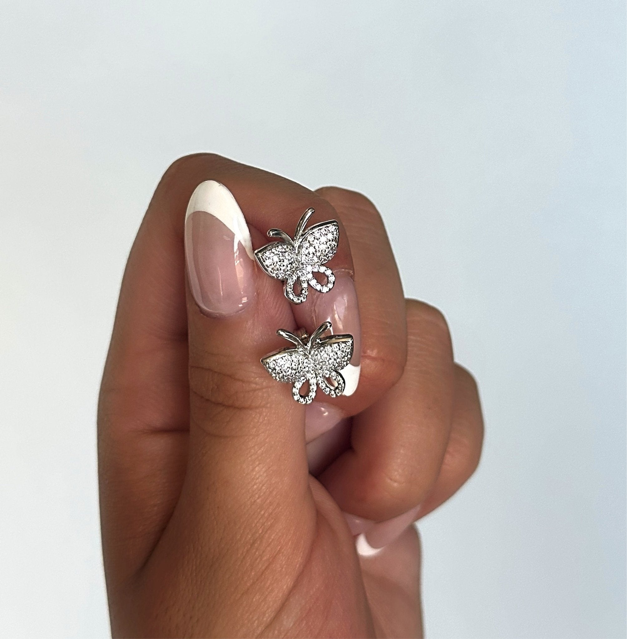 BIANCA BUTTERFLY EARRINGS - SILVER - BLINGZ