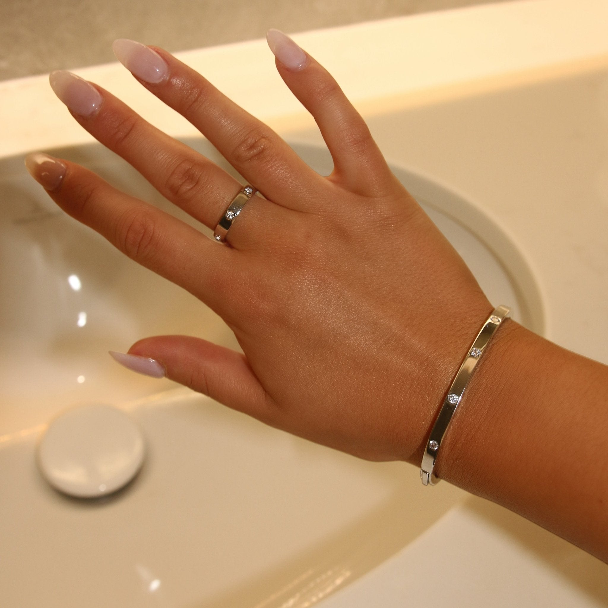 CELINE BANGLE - SILVER - BLINGZ