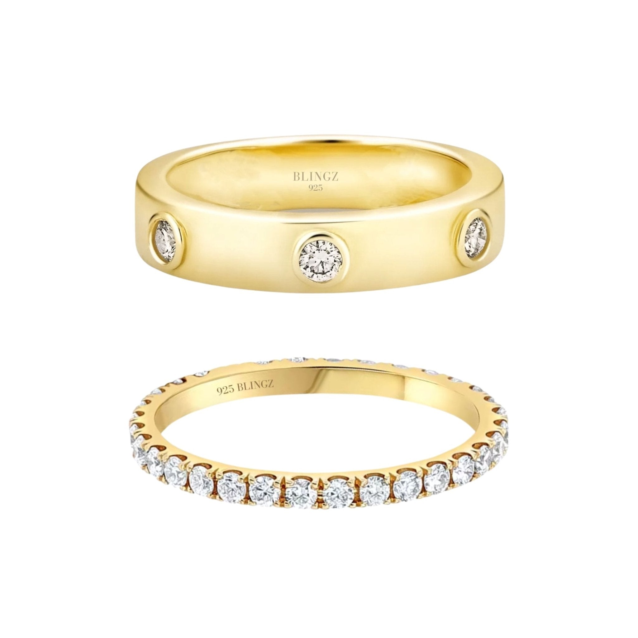 CELINE & MISCHA RING STACK - GOLD - BLINGZ