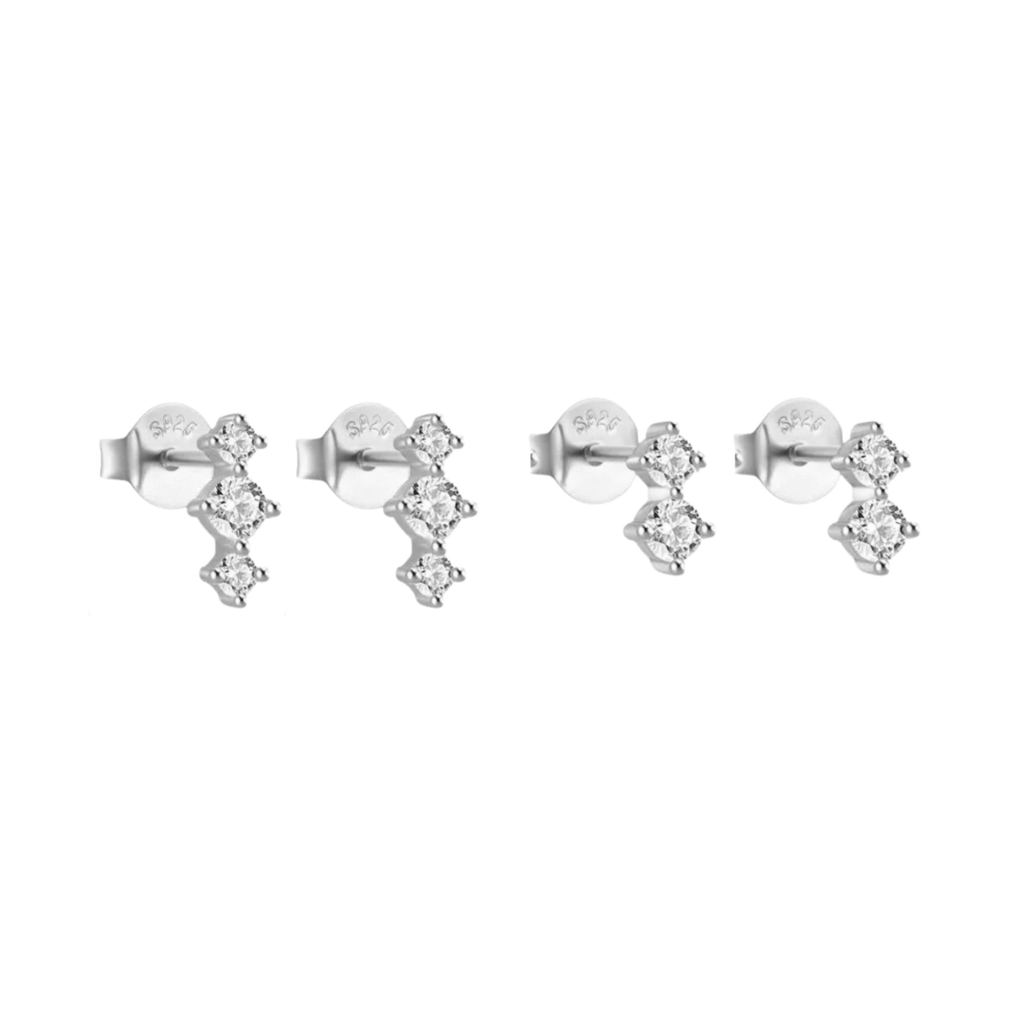 CHELSEA EARRING SET - SILVER - BLINGZ