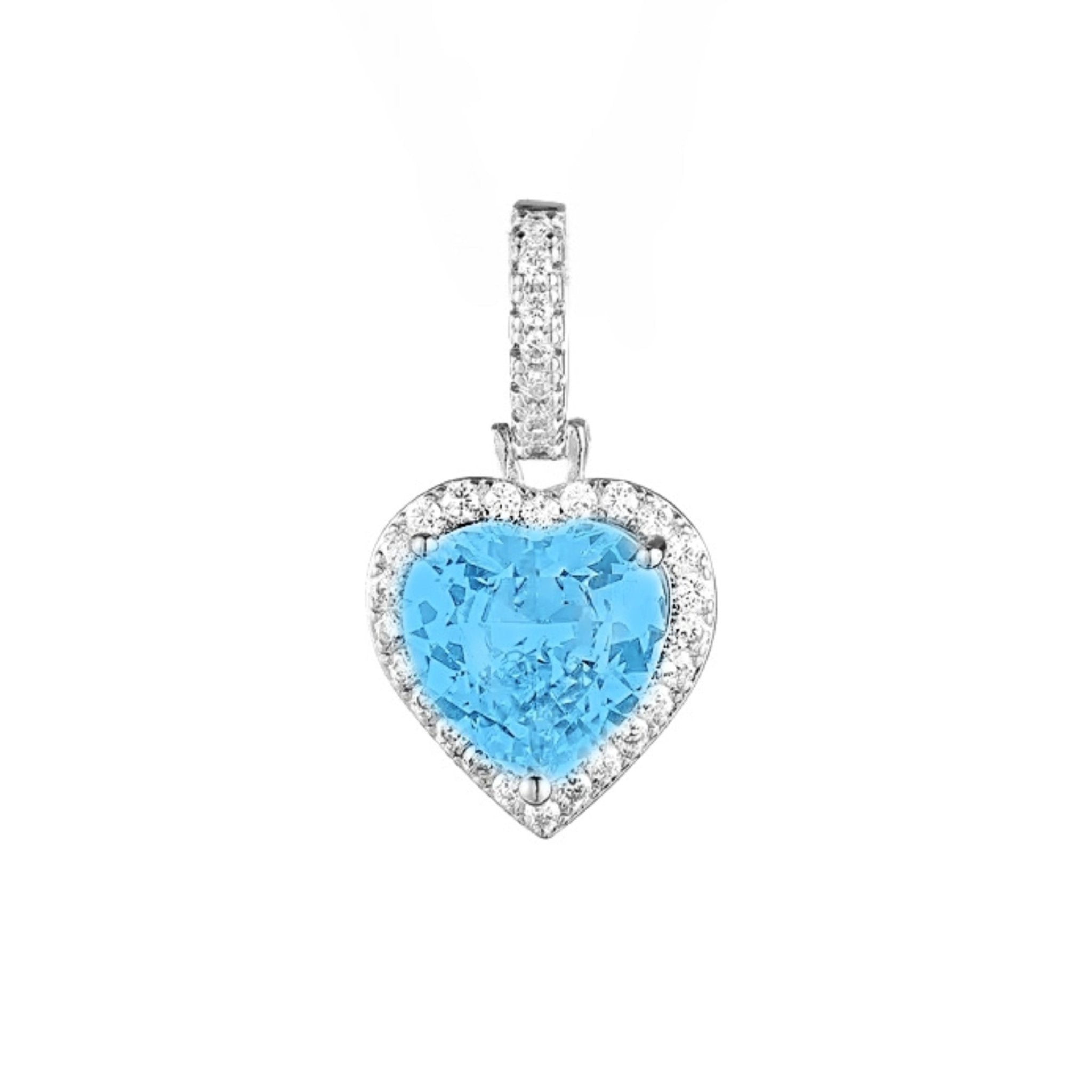 CINDERELLA HEART CHARM - ICY BLUE - BLINGZ