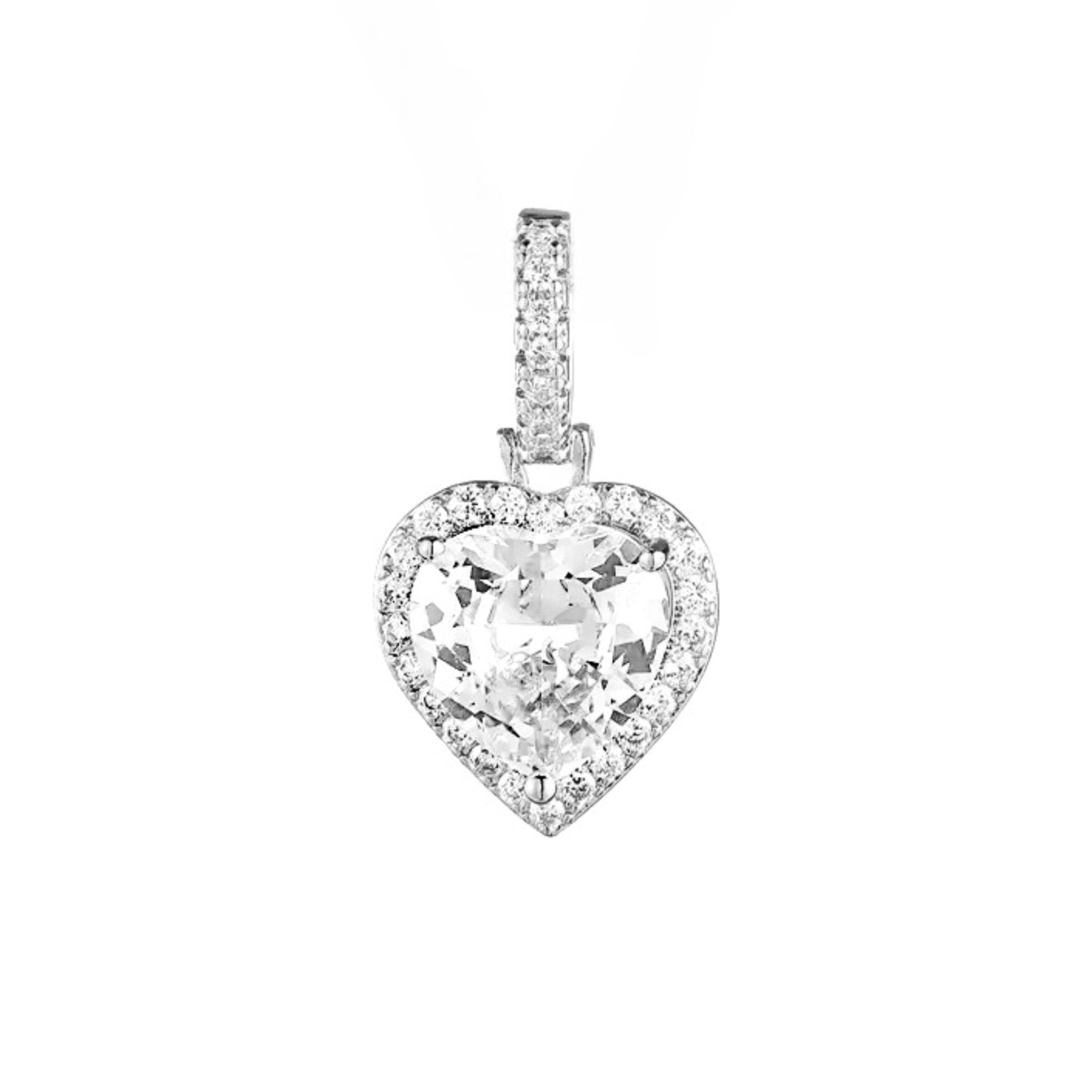 CINDERELLA HEART CHARM - SILVER - BLINGZ