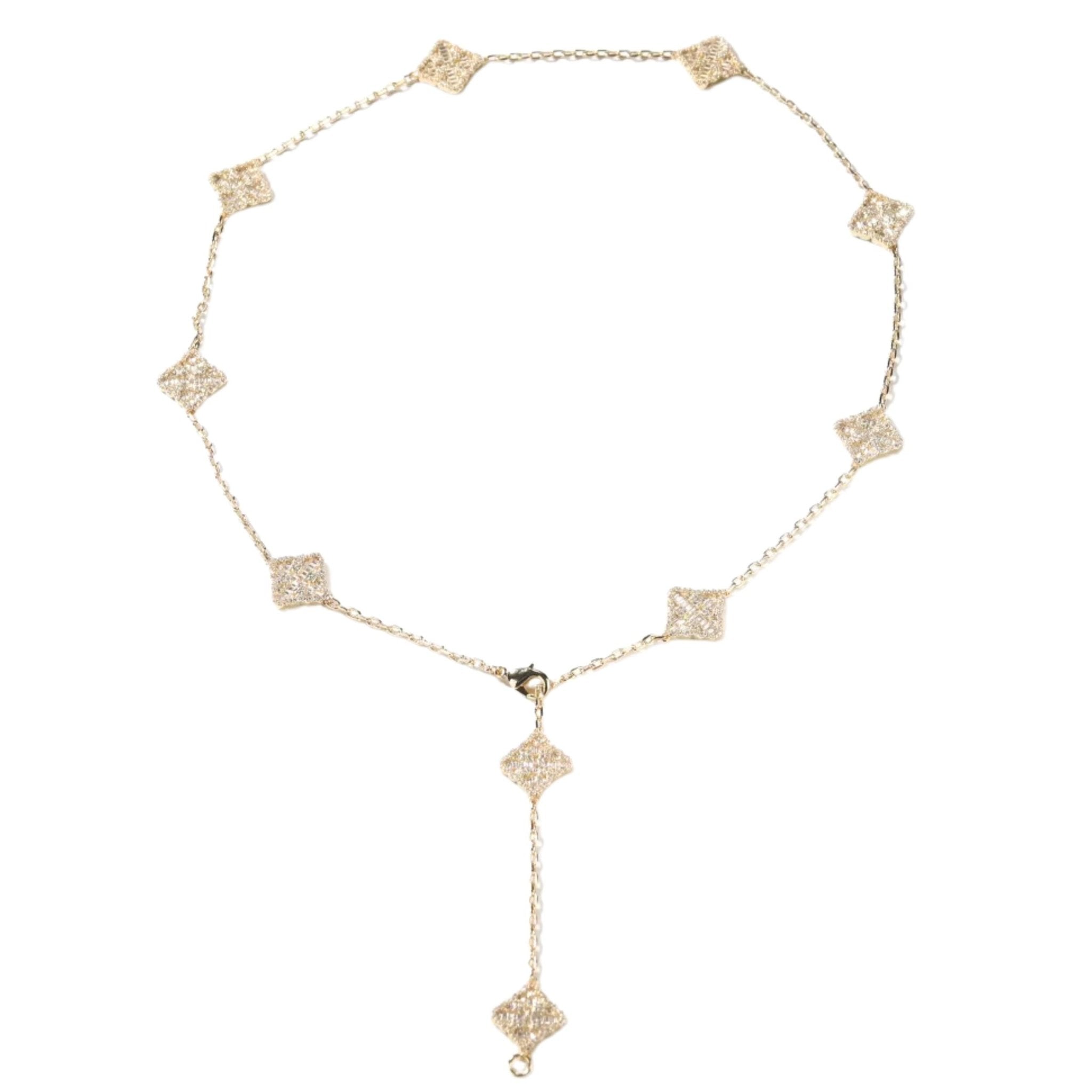 CLARA CLOVER NECKLACE - GOLD - BLINGZ