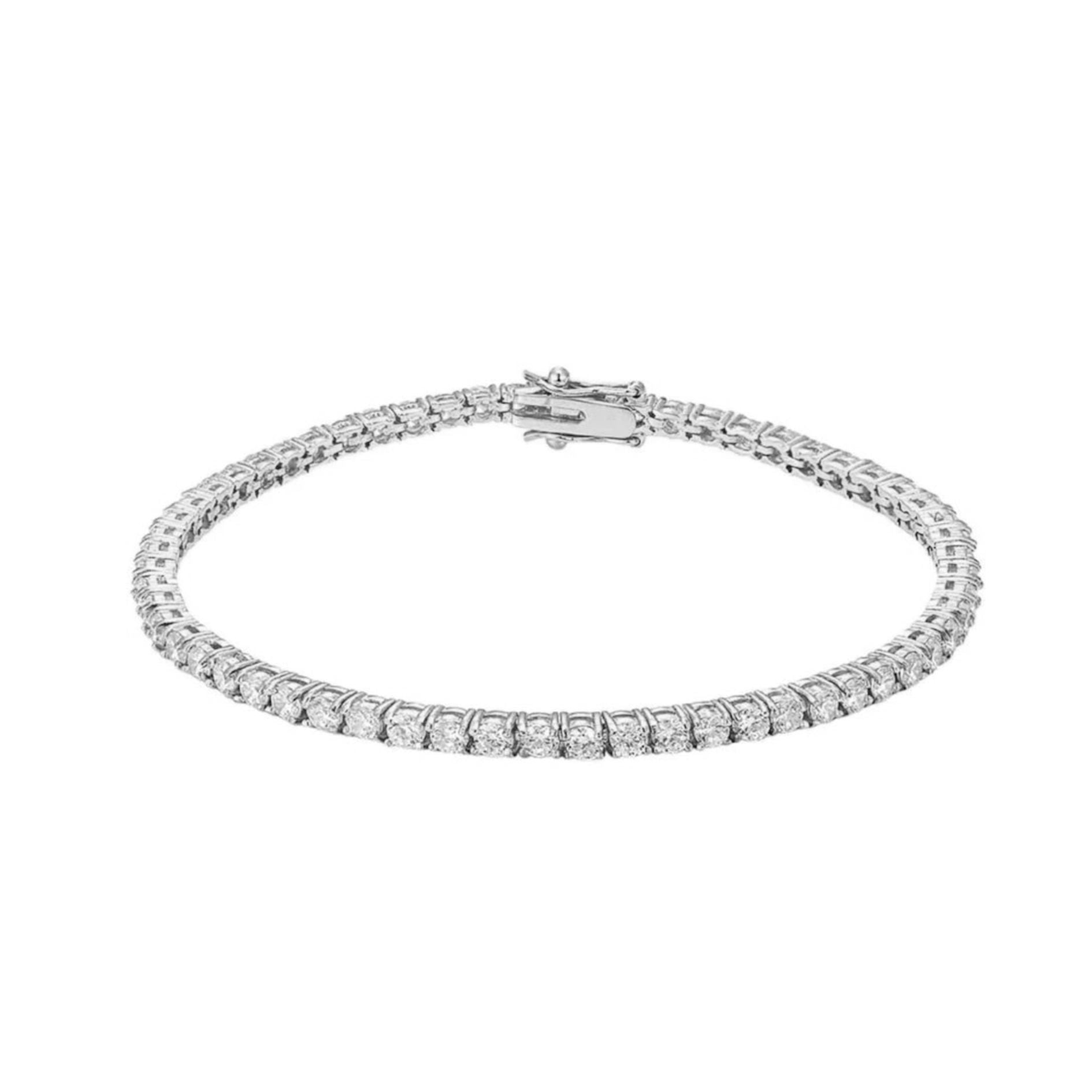 CLASSIC 3MM TENNIS BRACELET - SILVER - BLINGZ