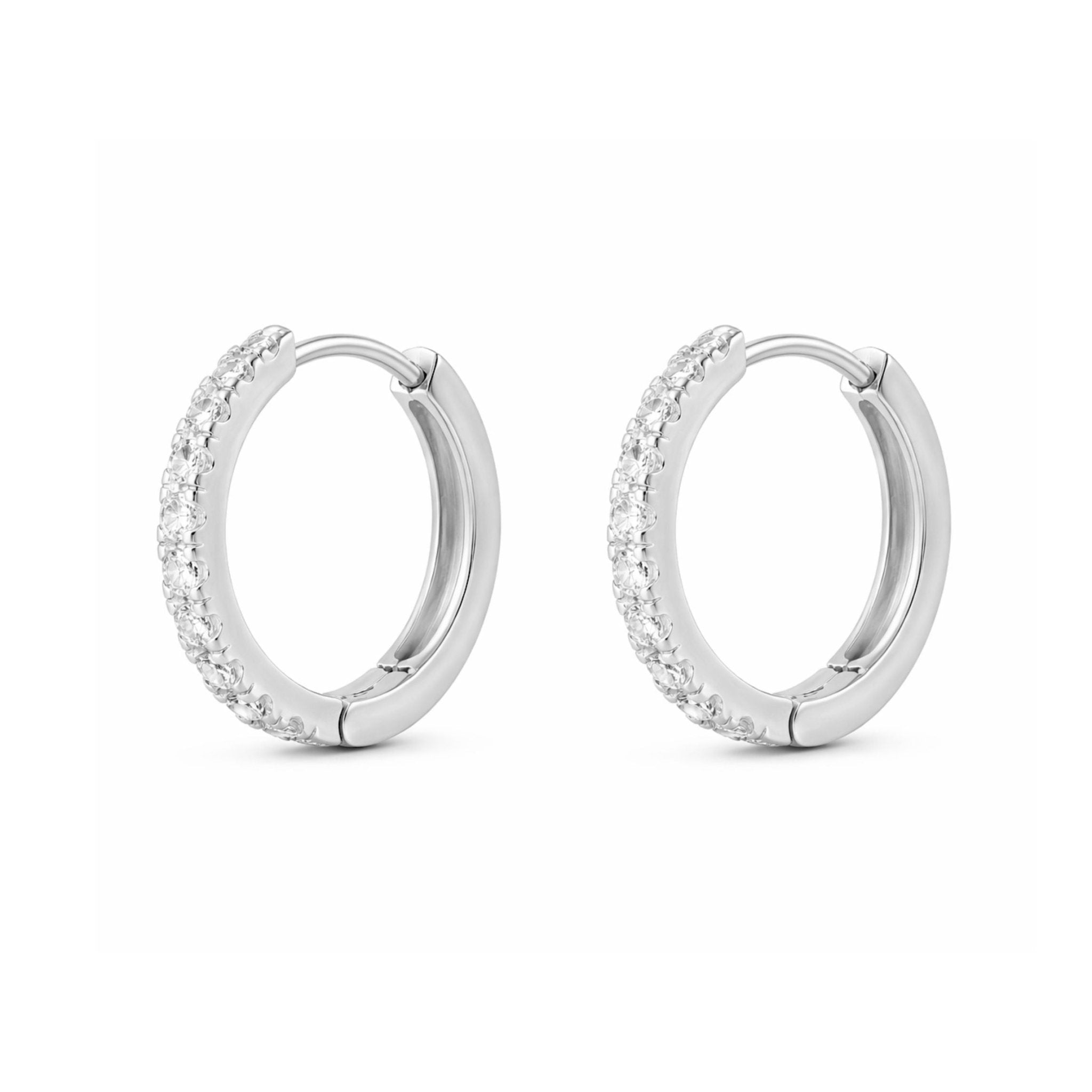 CLASSIC HUGGIE EARRINGS - SILVER - BLINGZ