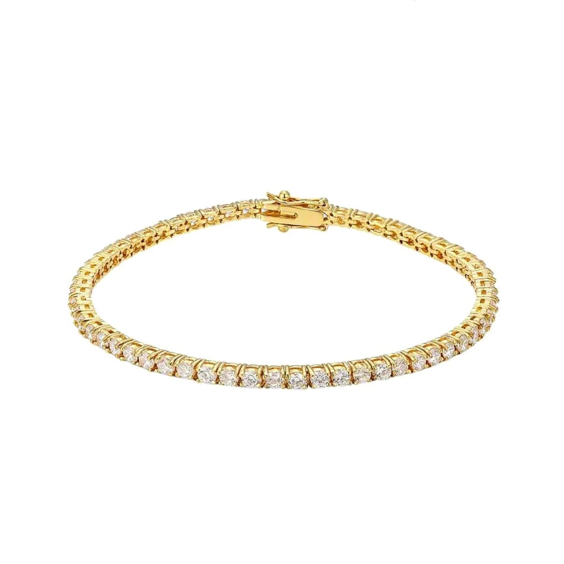 CLASSIC TENNIS BRACELET - GOLD (Samples) - BLINGZ