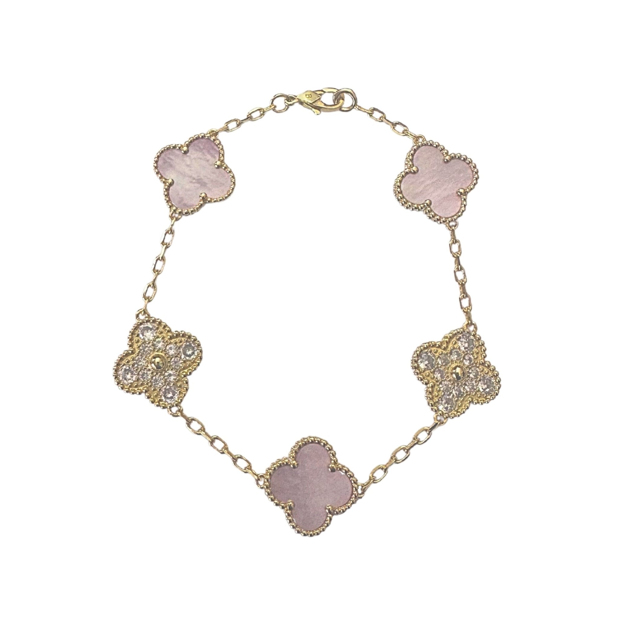 CRYSTELLE BRACELET GOLD - BLUSH - BLINGZ