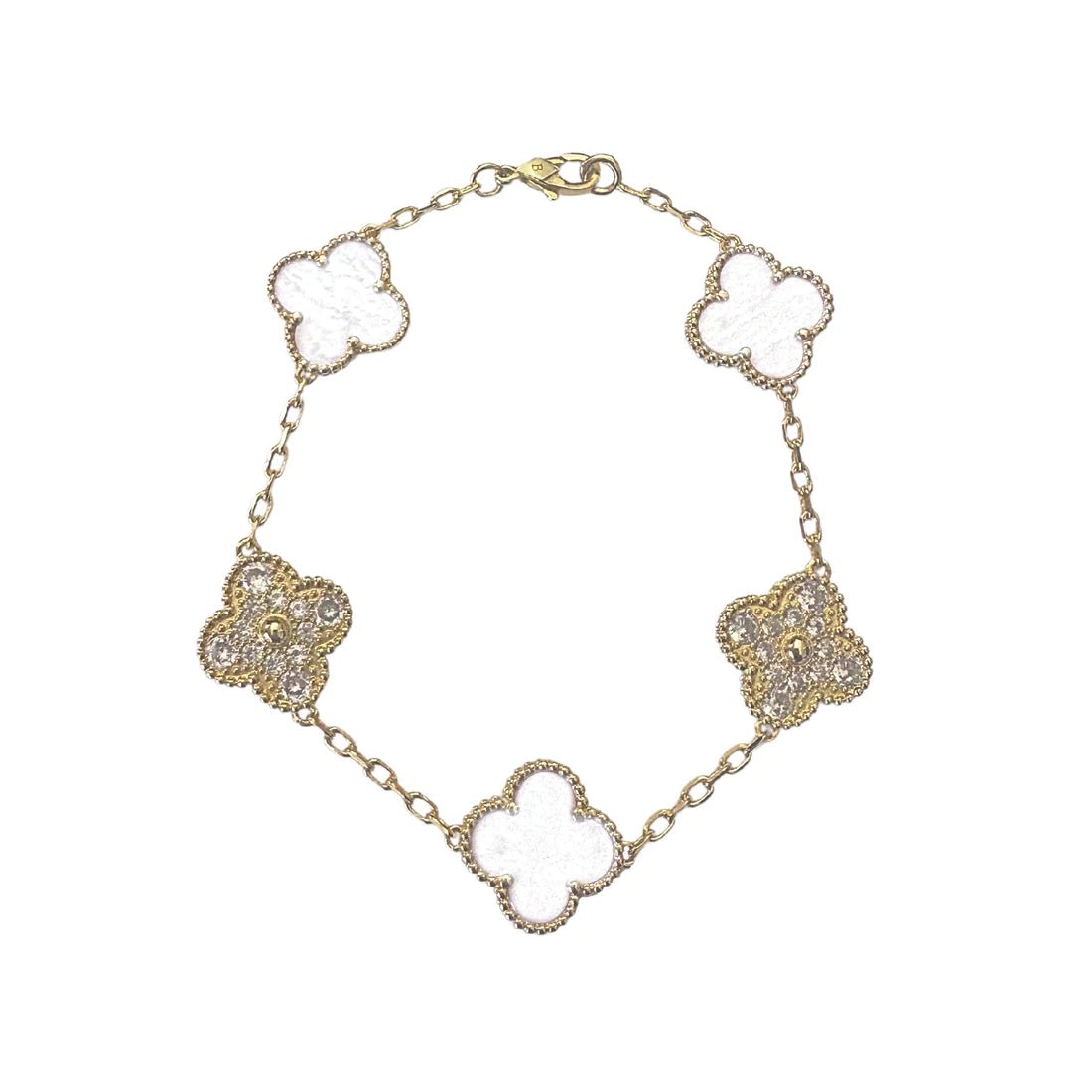 CRYSTELLE BRACELET - GOLD/PEARL - BLINGZ