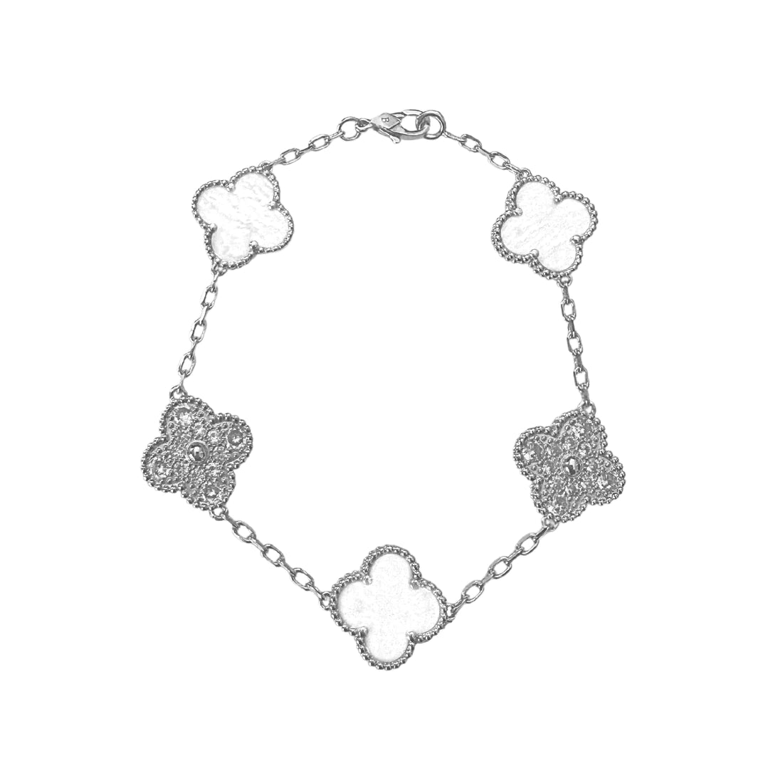 CRYSTELLE BRACELET - SILVER/PEARL - BLINGZ