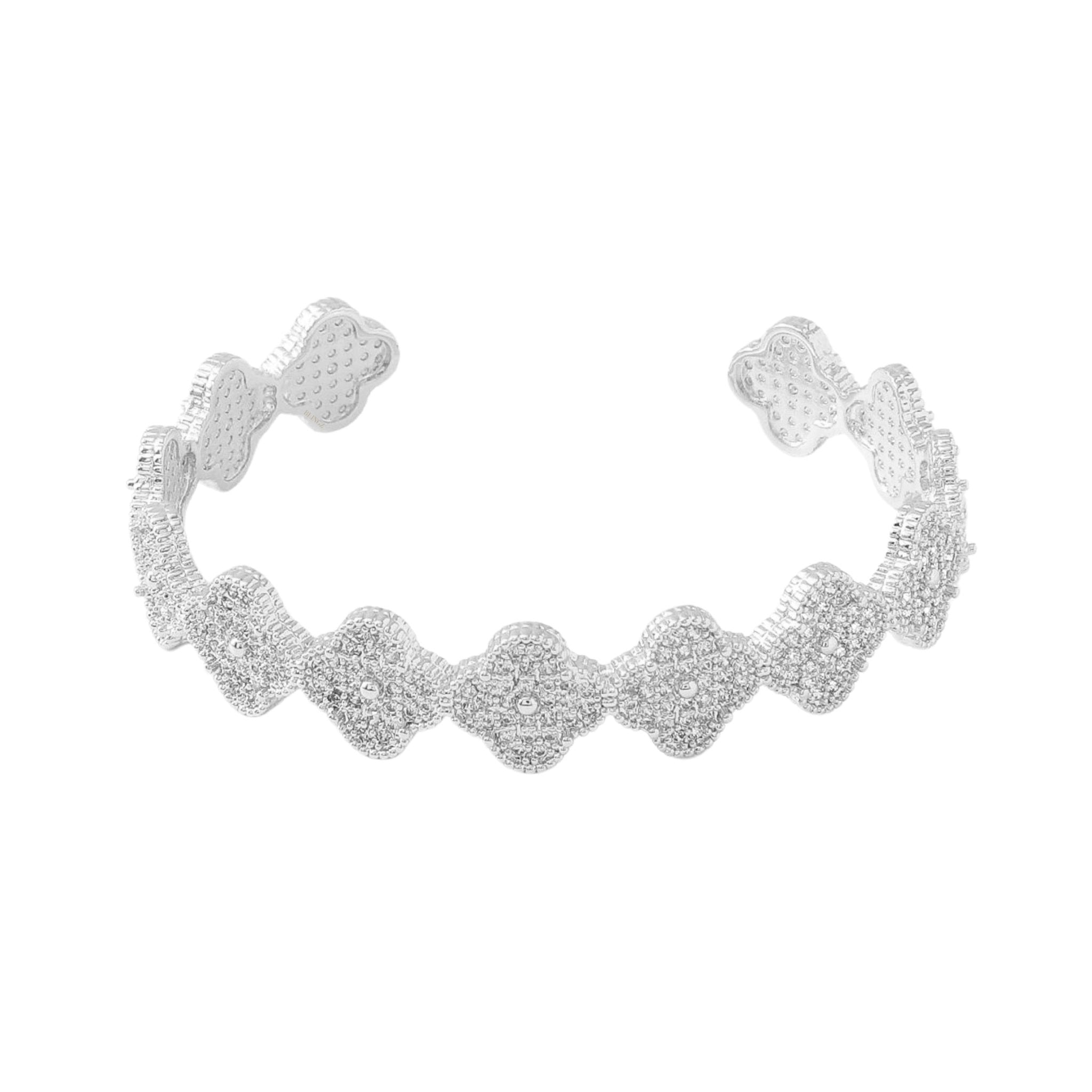 CRYSTELLE CUFF - SILVER (Samples) - BLINGZ