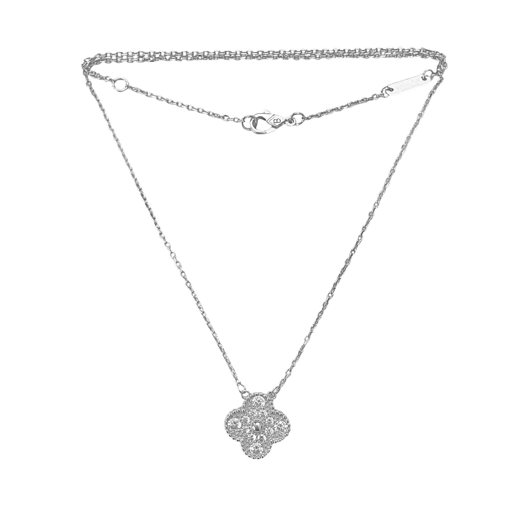 CRYSTELLE NECKLACE - SILVER - BLINGZ