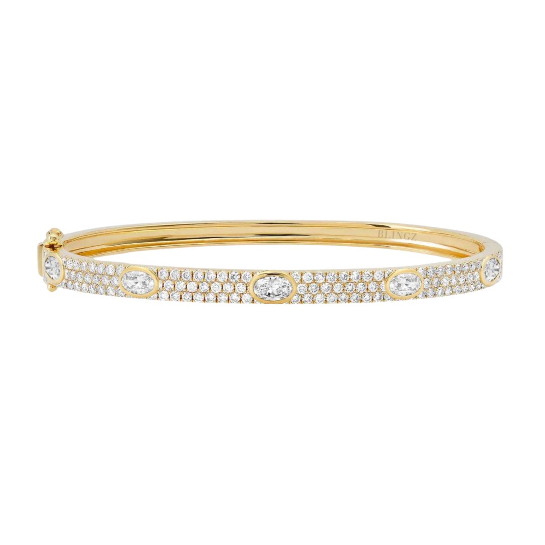 DIAMANTÈ DOLCE BANGLE - GOLD - BLINGZ