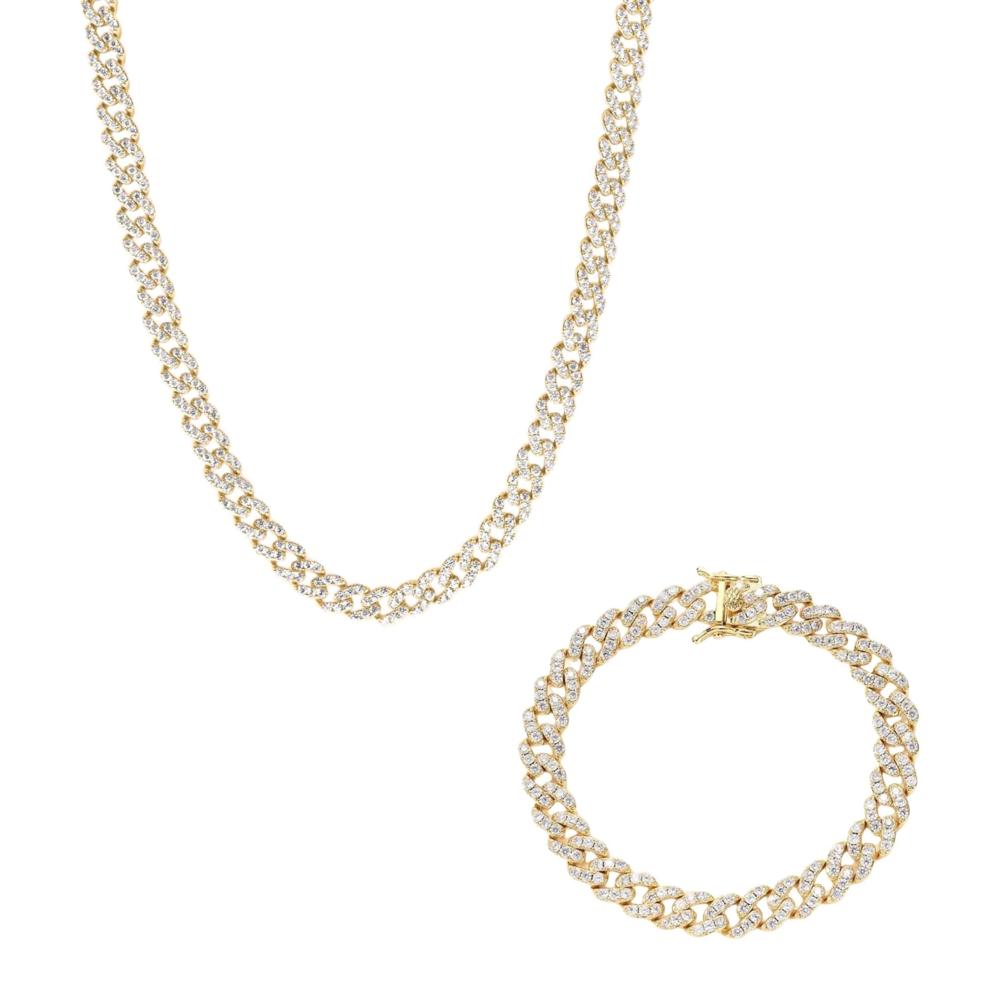 DONATELLA NECKLACE & BRACELET SET - GOLD - BLINGZ